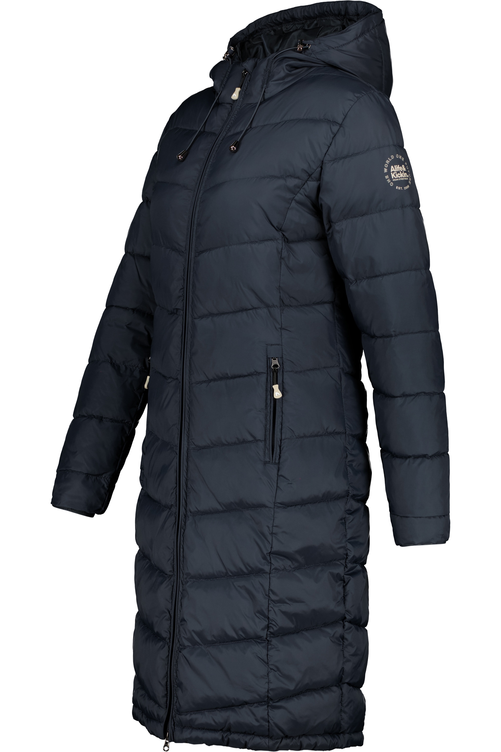 Alife & Kickin Steppjacke »Damen FrancesAK A«, mit Kapuze, Ultraleichter Damen Steppmantel Kapuze mit regulierbarem Gummiband