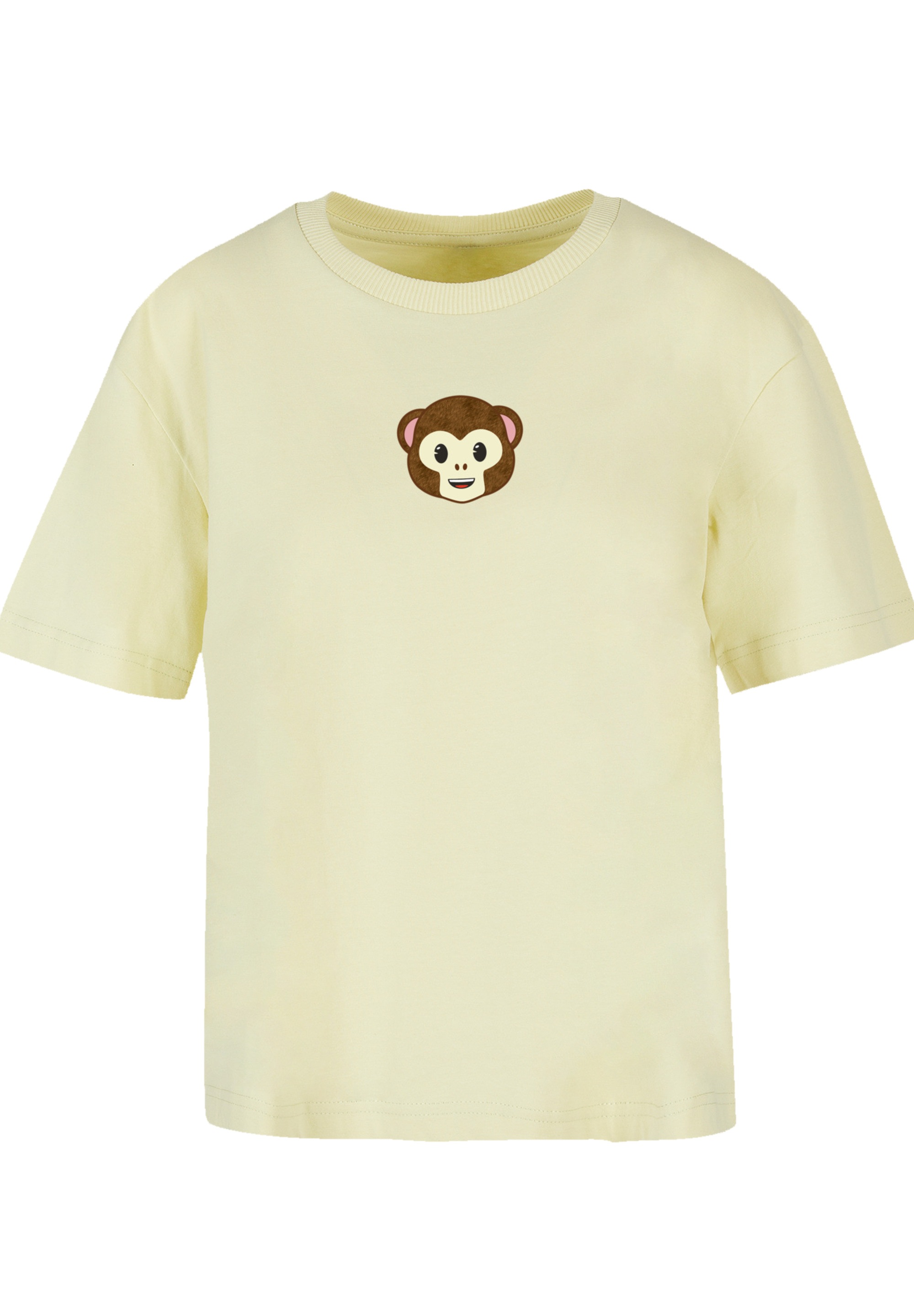 F4NT4STIC T-Shirt »emoji couture smiling monkey furry face«, Premium Qualität