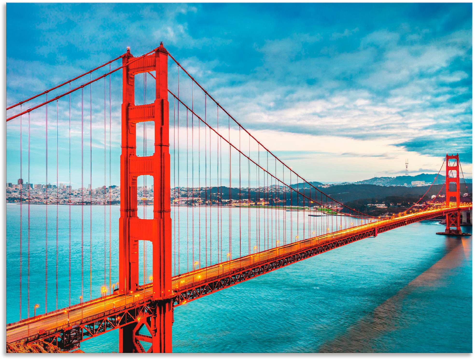 Artland Wandbild "Golden Gate Bridge", Brücken, (1 St.), als Alubild, Outdo günstig online kaufen