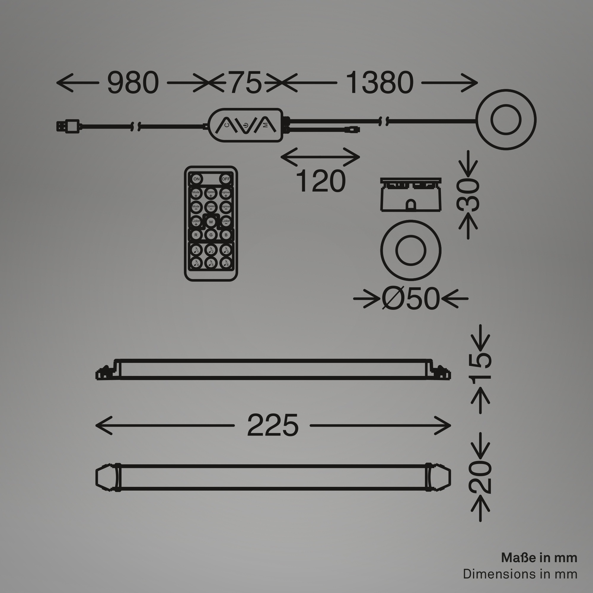 Briloner Leuchten LED Wandleuchte »FLOW 3949016«