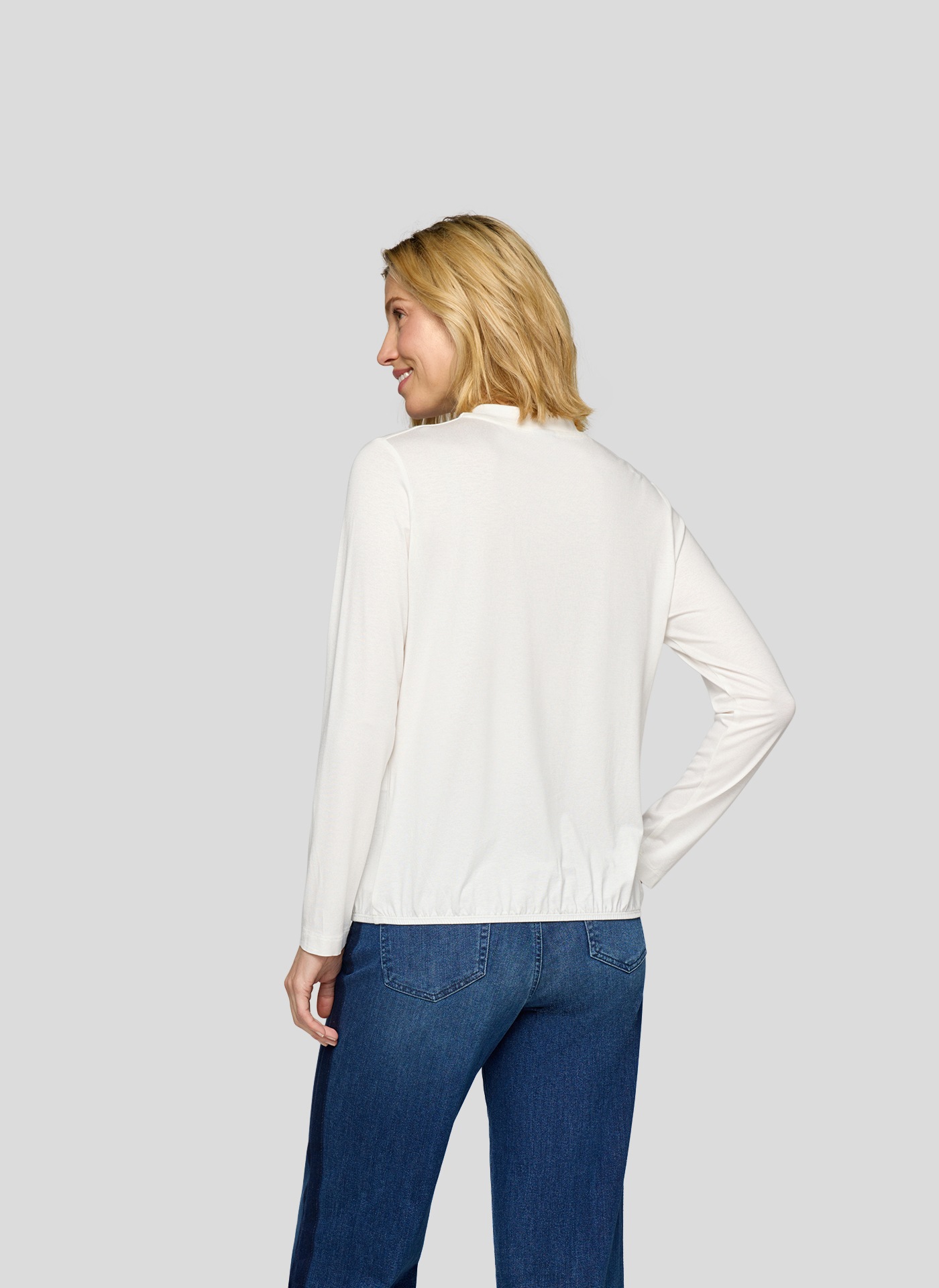 Thumbnail - Rabe Langarmshirt mit Stehkragen und aus Viskose