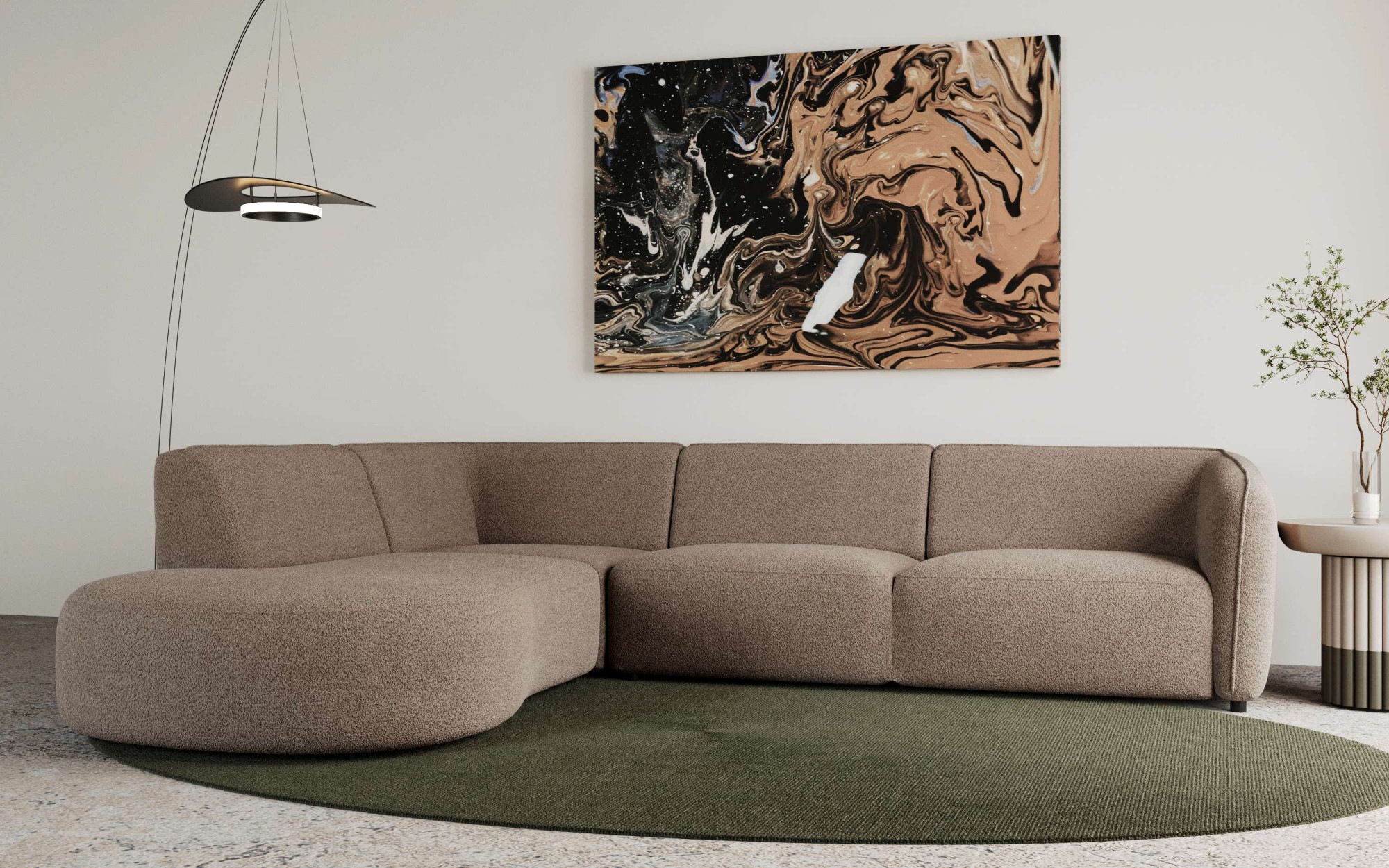 andas Ecksofa »Ostrup«, schlichtes modernes Design, in verschiedenen Farben
