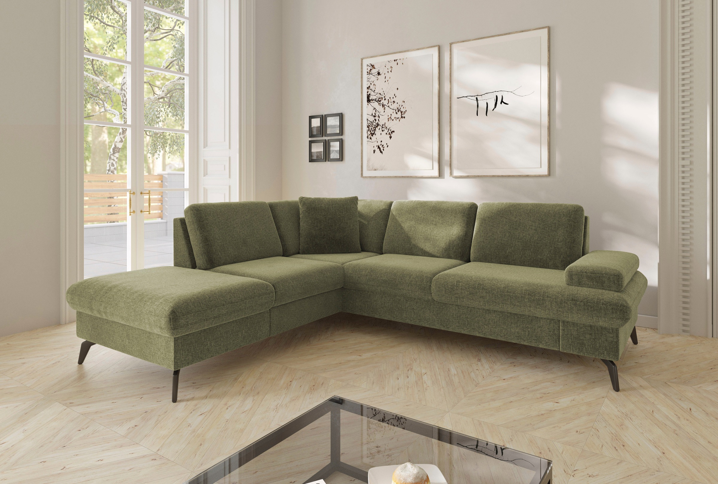 sit&more Ecksofa "Morris Jubi L-Form", inkl. Armteilfunktion und 1 Zierkiss günstig online kaufen