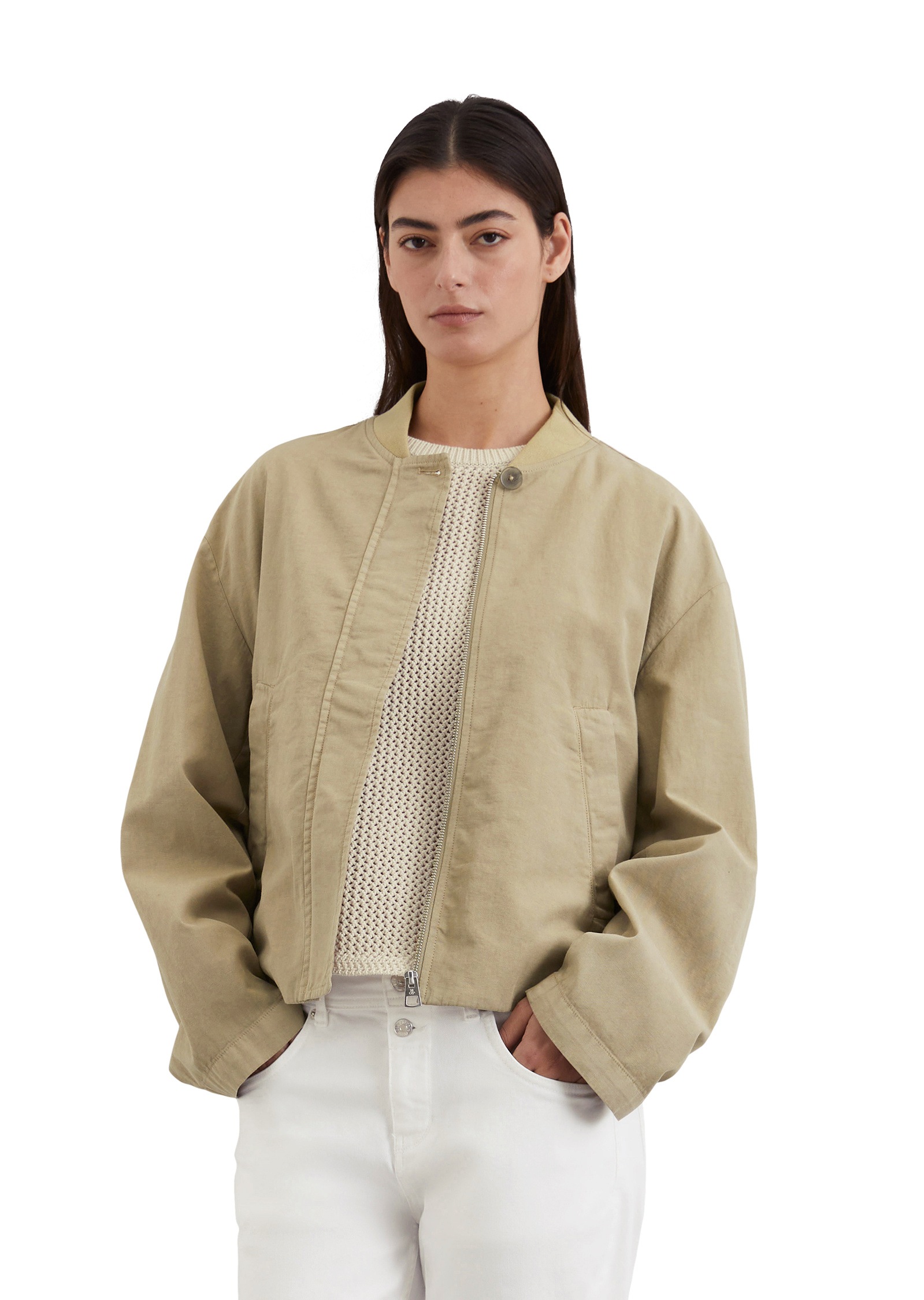 Marc OPolo Kurzjacke "aus Organic-Cotton-Leinen-Mix" günstig online kaufen