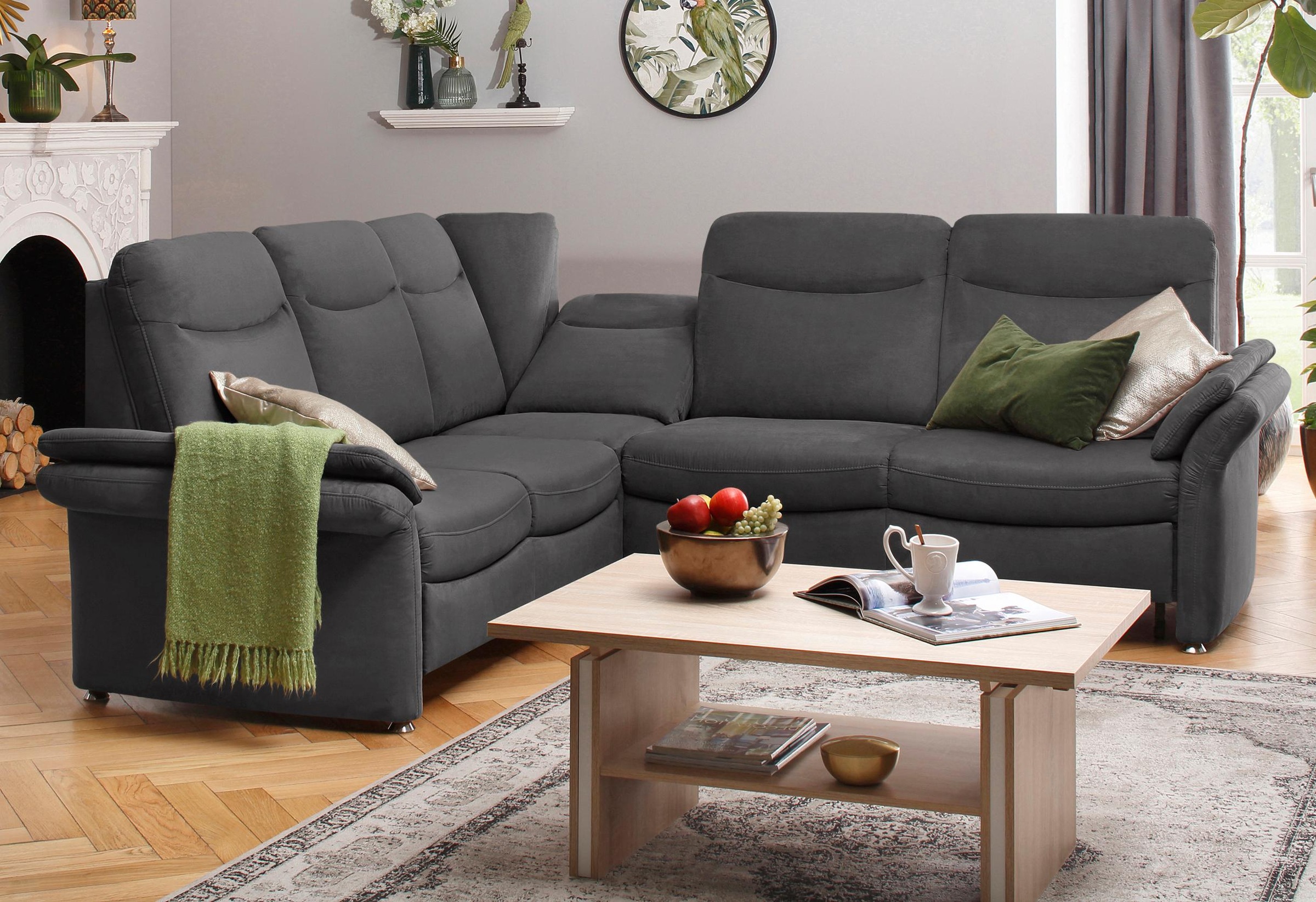 Home affaire Ecksofa »Tahoma L-Form«, mit Armlehnfunktion, wahlweise Bettfunktion, Schublade, Relaxfunktion