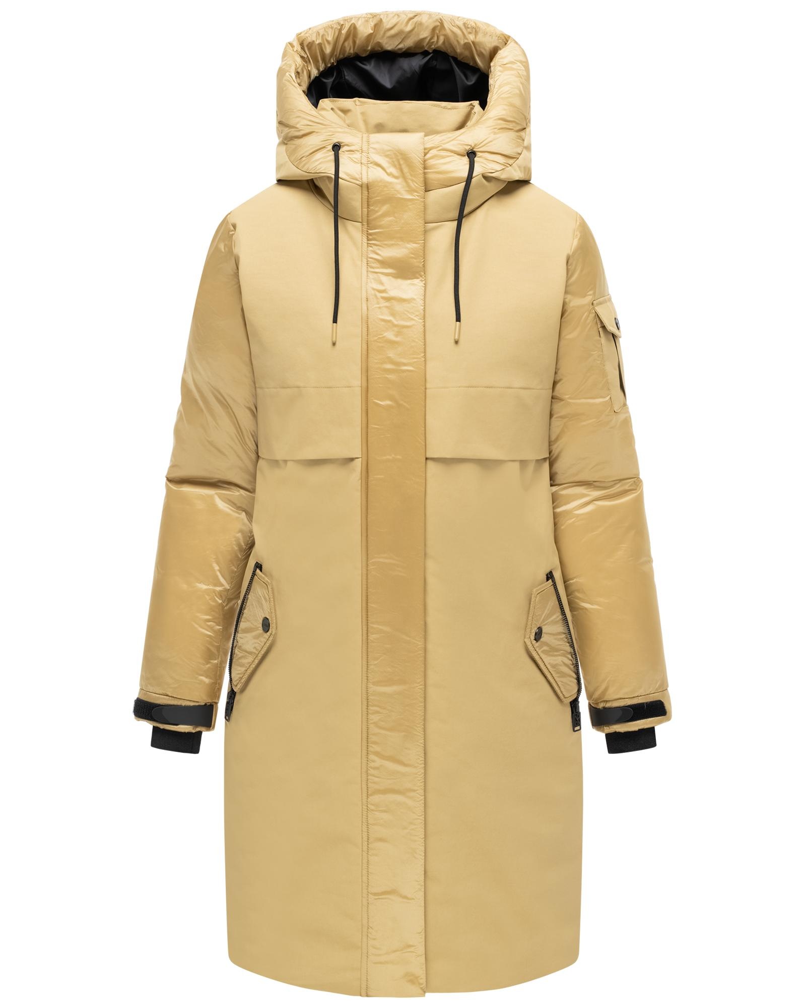 Navahoo Funktionsmantel »Peakstorm 14« Modischer Damen Wintermantel aus Materialmix