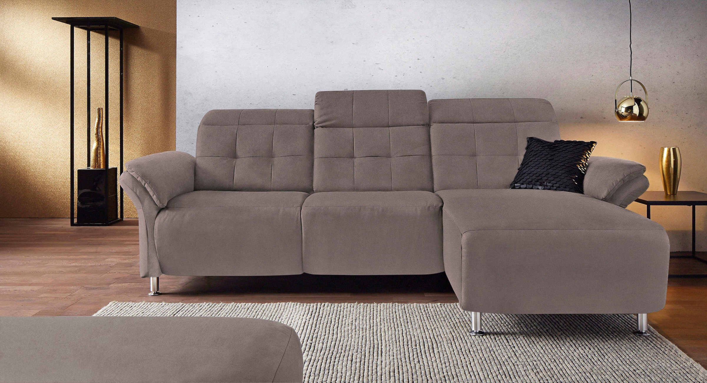 Home affaire Ecksofa "Manhattan L-Form" 2 Sitze mit elektrischer Relaxfunkt günstig online kaufen