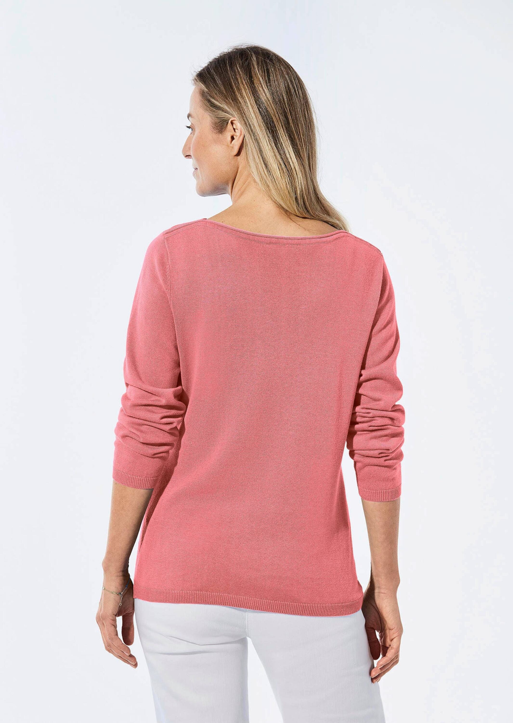 GOLDNER Strickpullover »Strickpullover Strickpullover mit U-Boot-Ausschnitt«