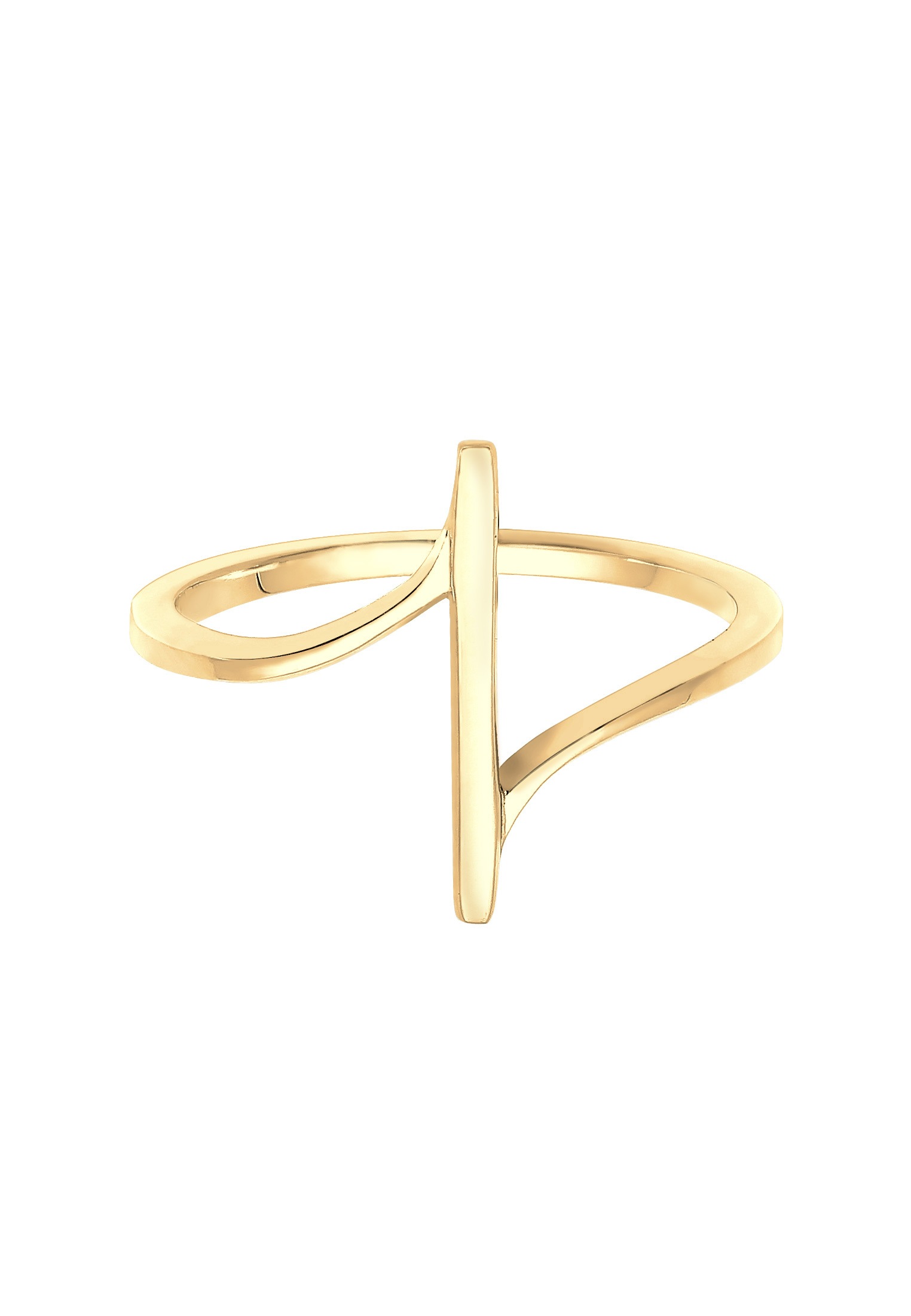 Elli Fingerring »Geo Form Geschwungen 925 Sterling Silber«