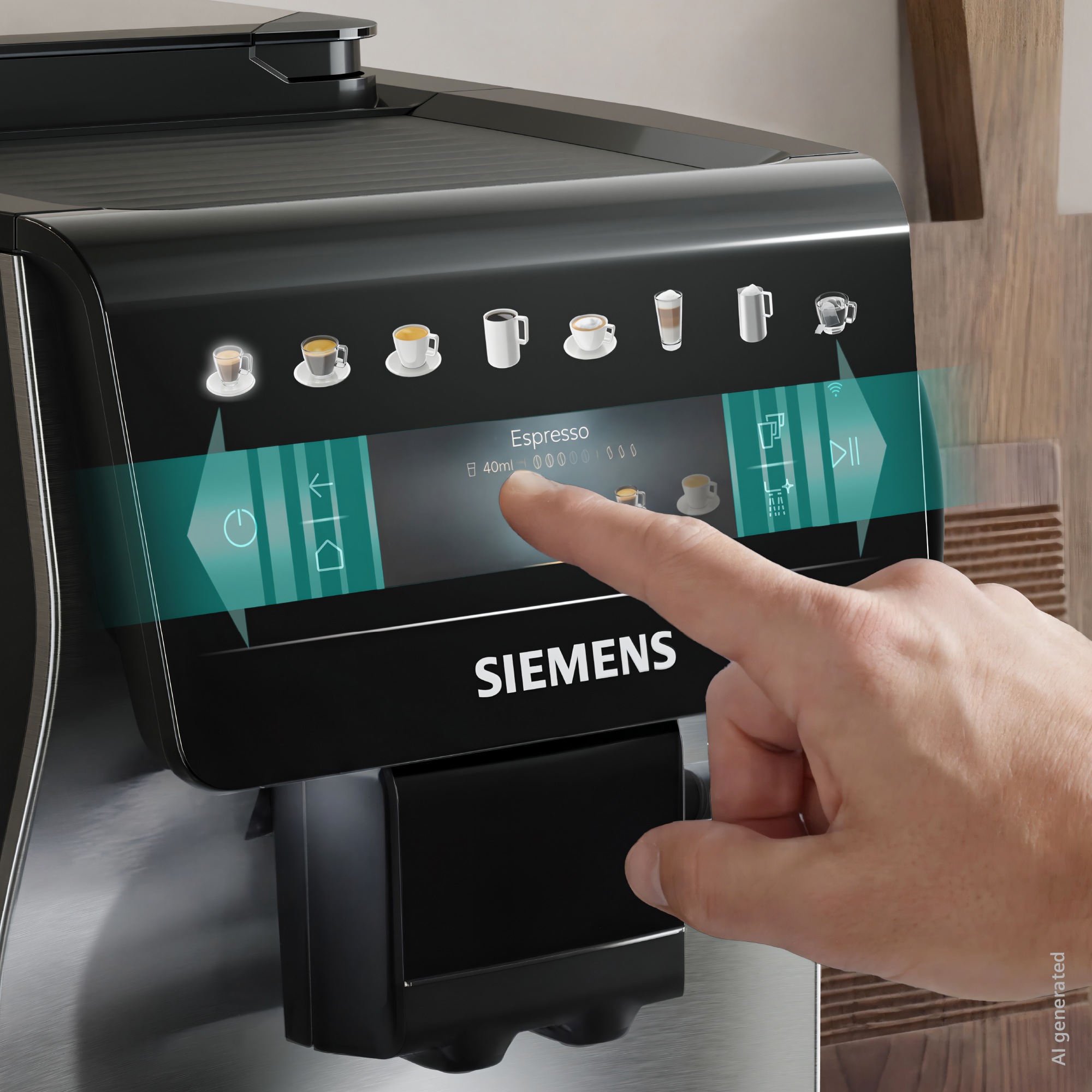 SIEMENS Kaffeevollautomat »EQ600 TP605EM3, 8 Getränke, XL-Getränke, bis zu 480ml, Kannenfunktion« bis zu 10 Favoriten, Doppeltassenfunktion, Keramikmahlwerk, Edelstahl