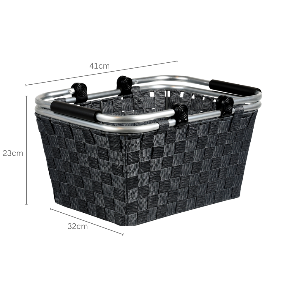 KESPER® Einkaufskorb »Korb, schwarz-grau« klappbare Griffe