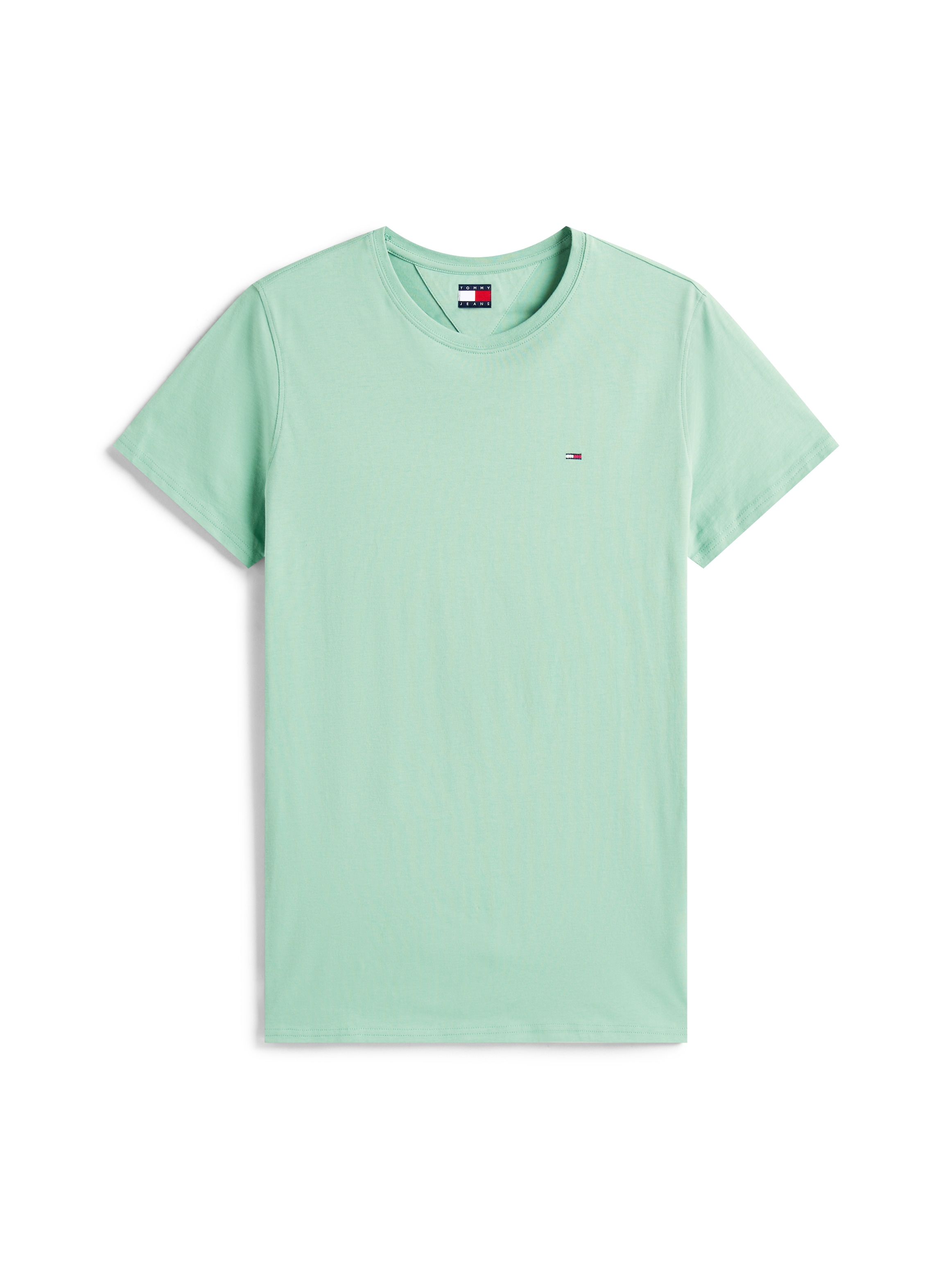 Tommy Jeans T-Shirt »TJM ESSENTIAL SOLID TEE« mit Rundhalsausschnitt und dezenter Logo-Flag