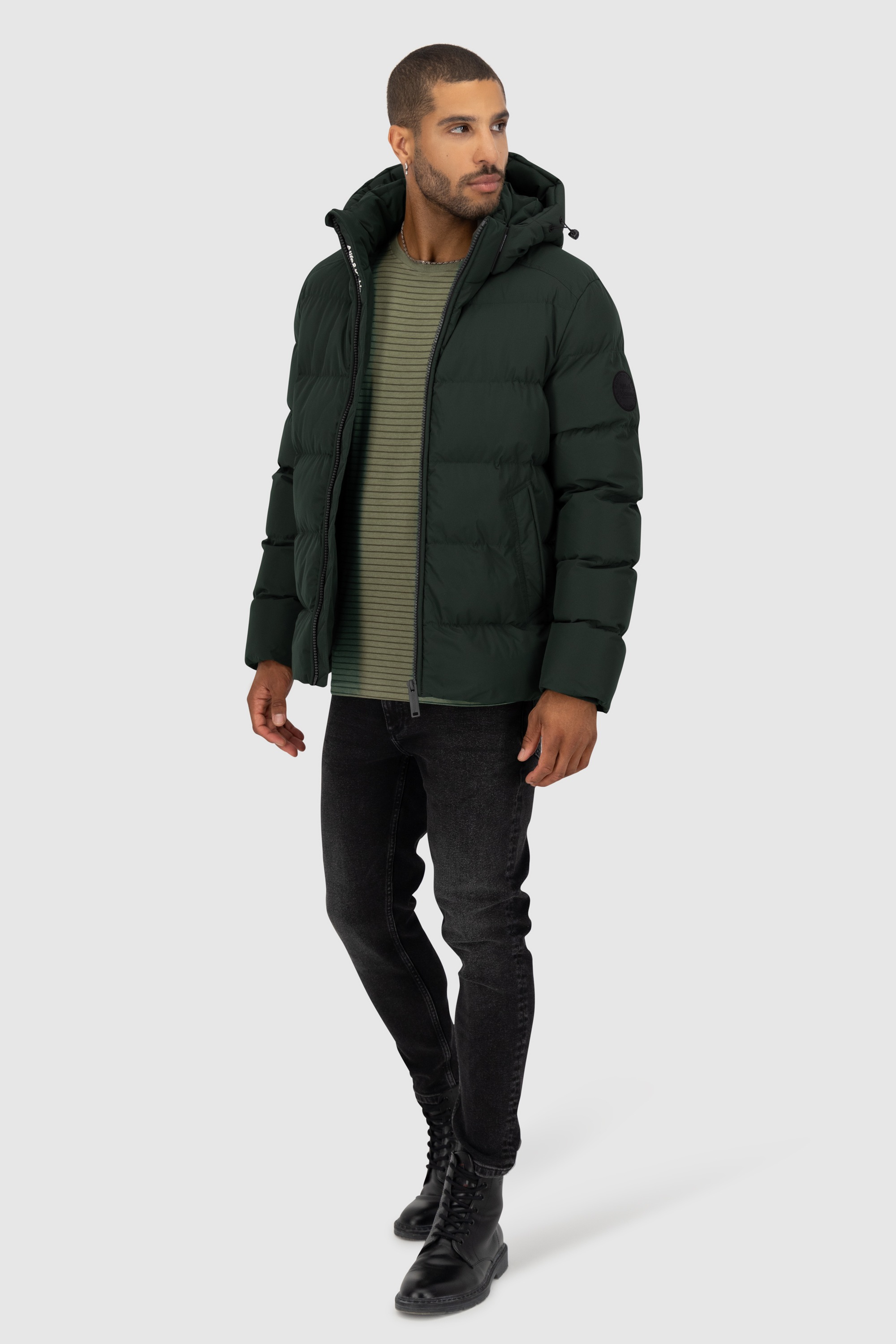 Alife & Kickin Winterjacke »Herren DamianAK A«, gefüttert mit abnehmbarer Kapuze mit verstellbarem Gummibund