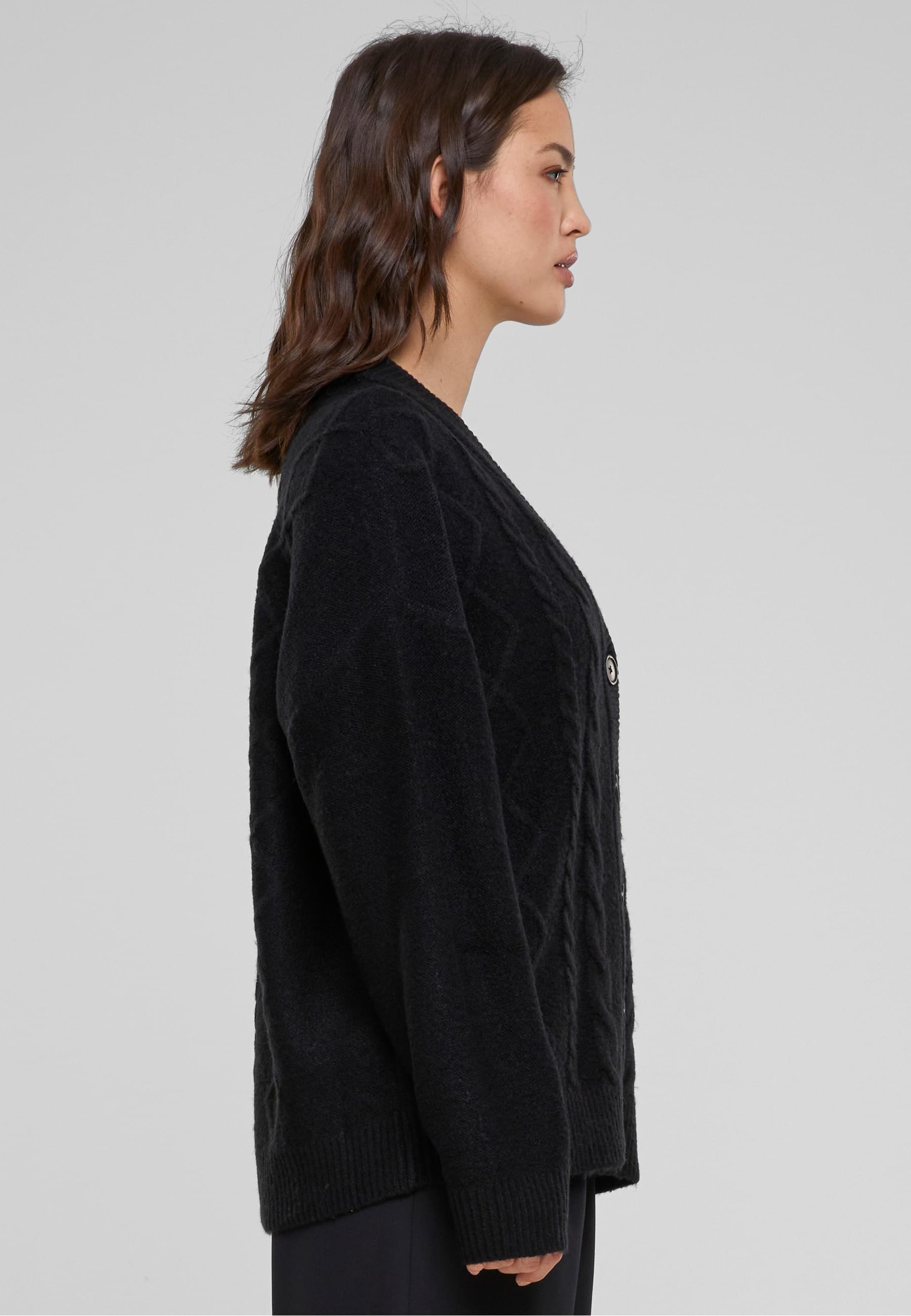 URBAN CLASSICS Strickjacke »Urban Classics Damen Ladies Cabel Knit Cardigan«