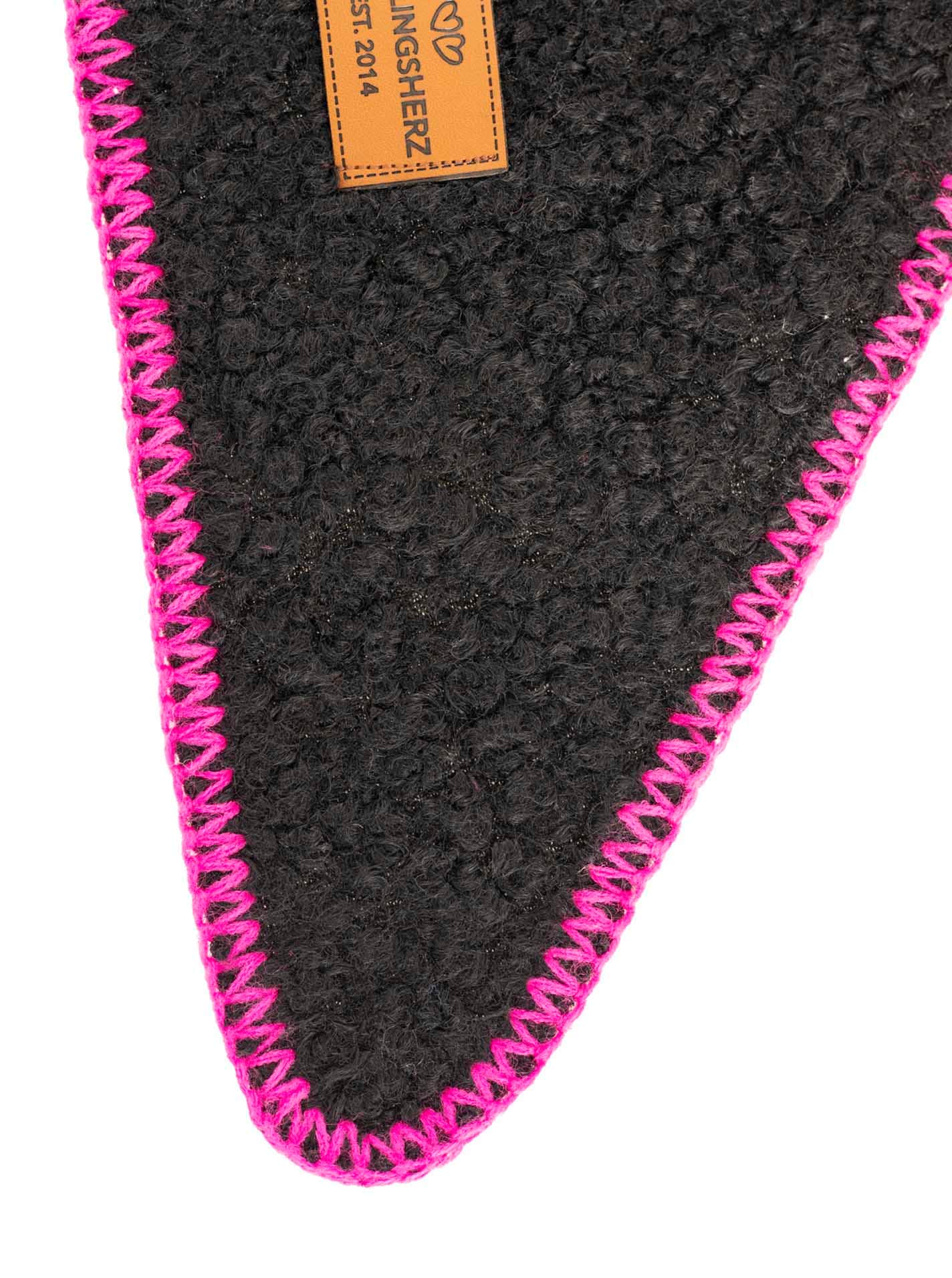 Zwillingsherz Dreieckstuch »"Teddy Stitch"« weiche Teddy-Struktur, Ziernaht-Rand, klassische Dreiecksform