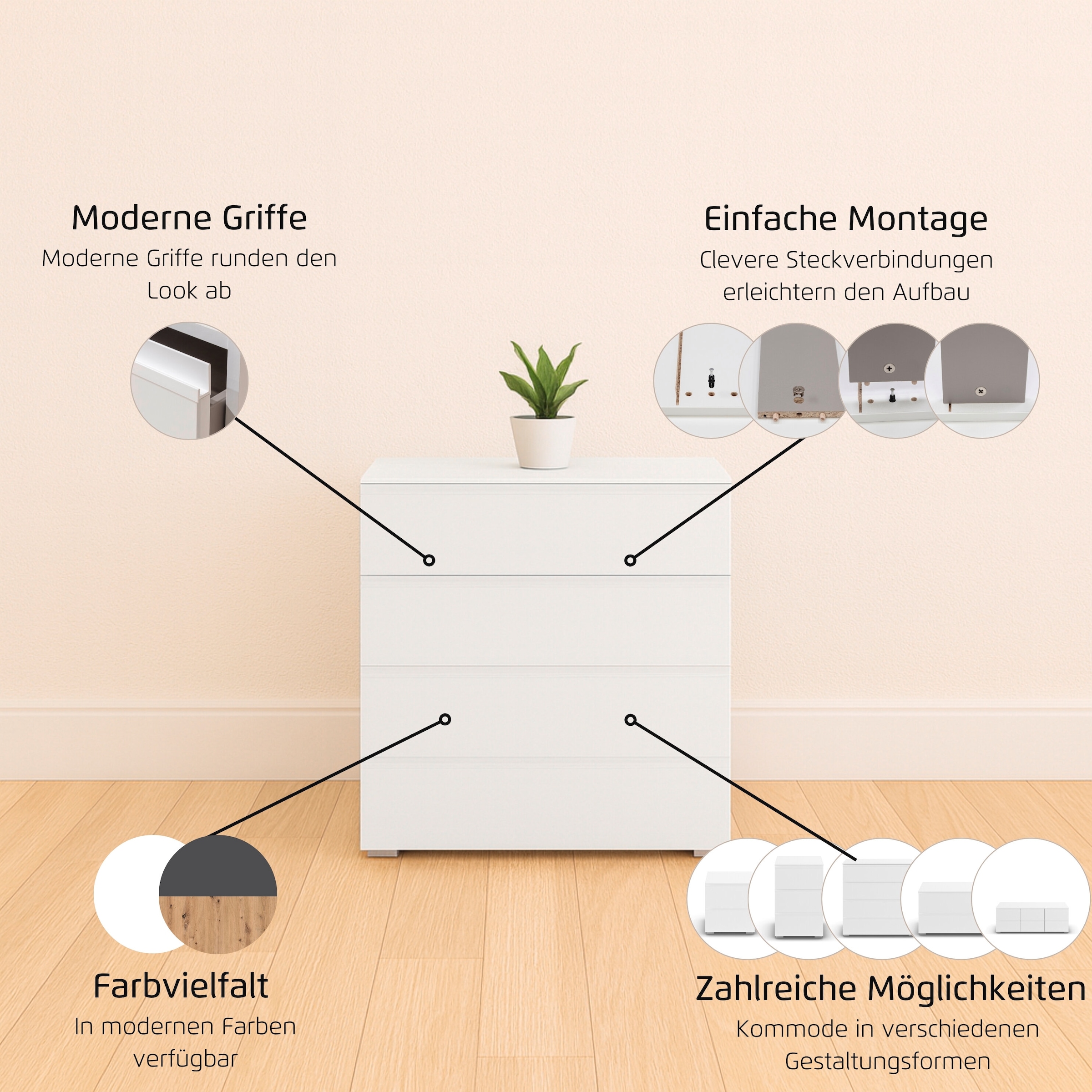 rauch Kommode »Joel« Breite 80 cm, 