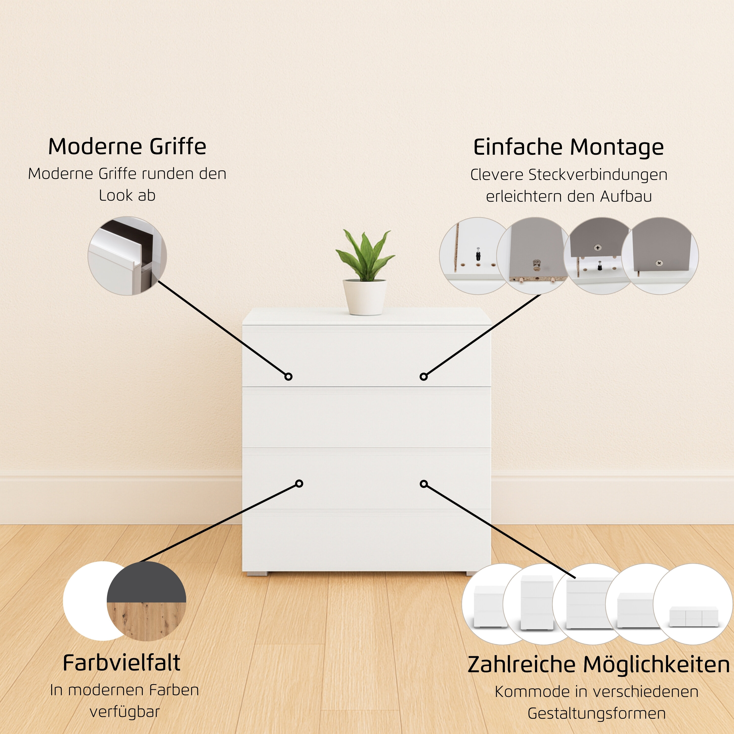 Thumbnail - rauch Kommode "Joel" Breite 80 cm