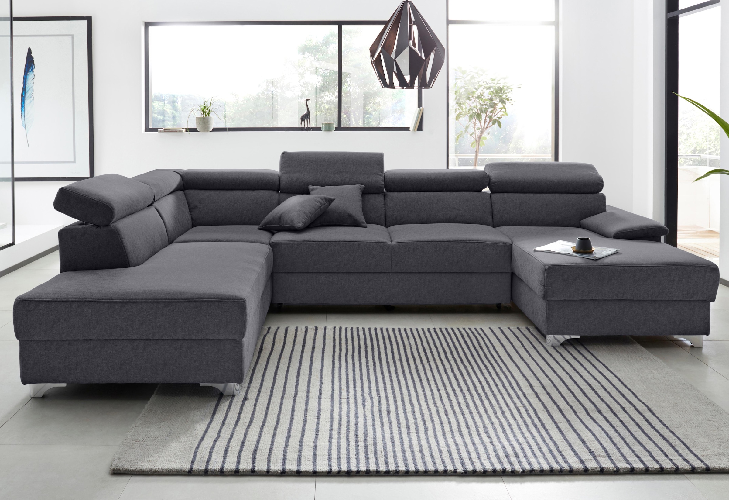 DOMO collection Wohnlandschaft "Mira, inklusive Kopfteilverstellung für meh günstig online kaufen