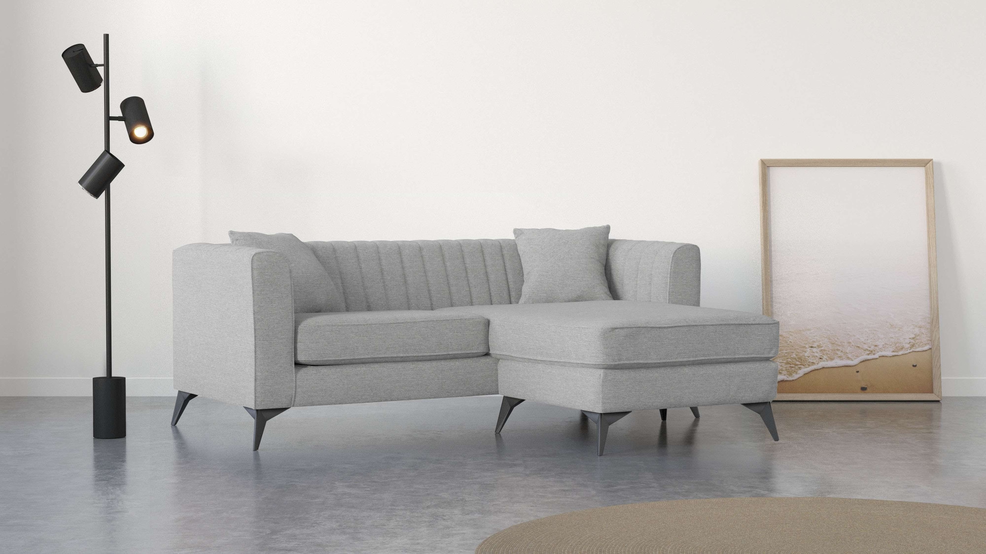 Places of Style Ecksofa "MATTHEW B/T/H: 201/162/74 cm, ideal für kleine Räu günstig online kaufen