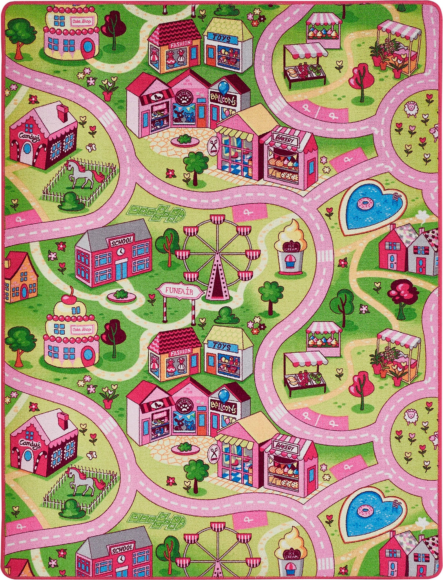 Andiamo Kinderteppich »Straße Lagerräumung«, rechteckig, 7 mm Höhe, Straßen-Spiel-Teppich, Sonderposten, für Mädchen & Jungen