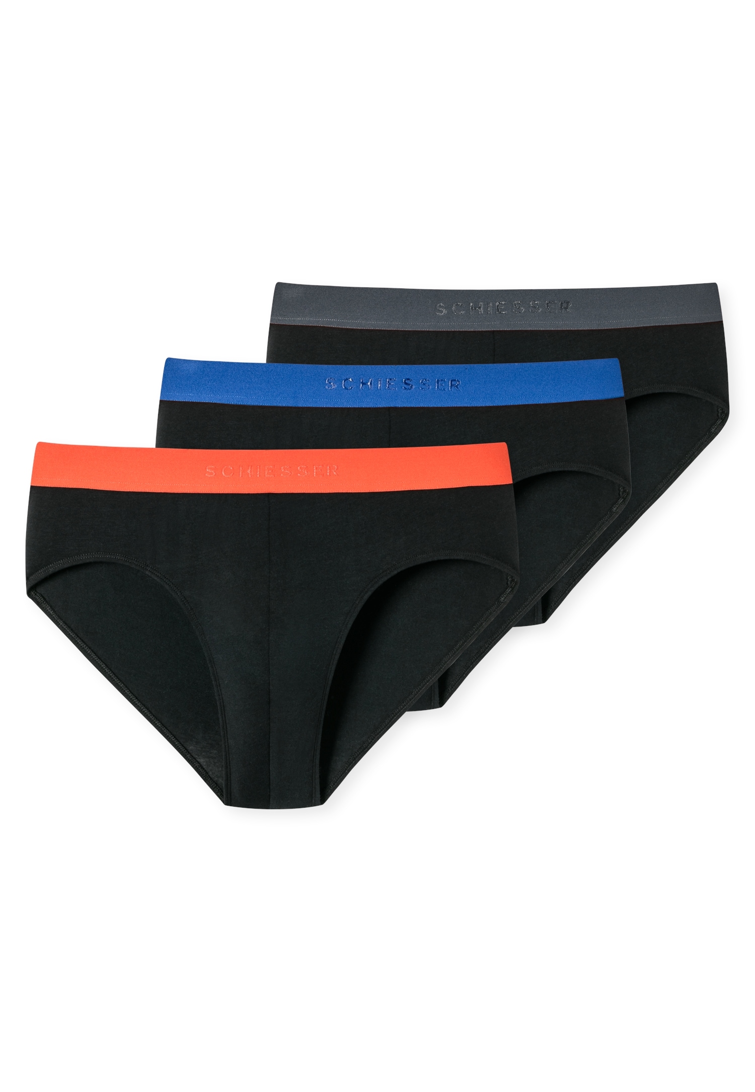 Schiesser Rioslip »"95/5"«, (3er-Pack), sportlicher Logo-Webgummibund, bequeme Beinausschnitte