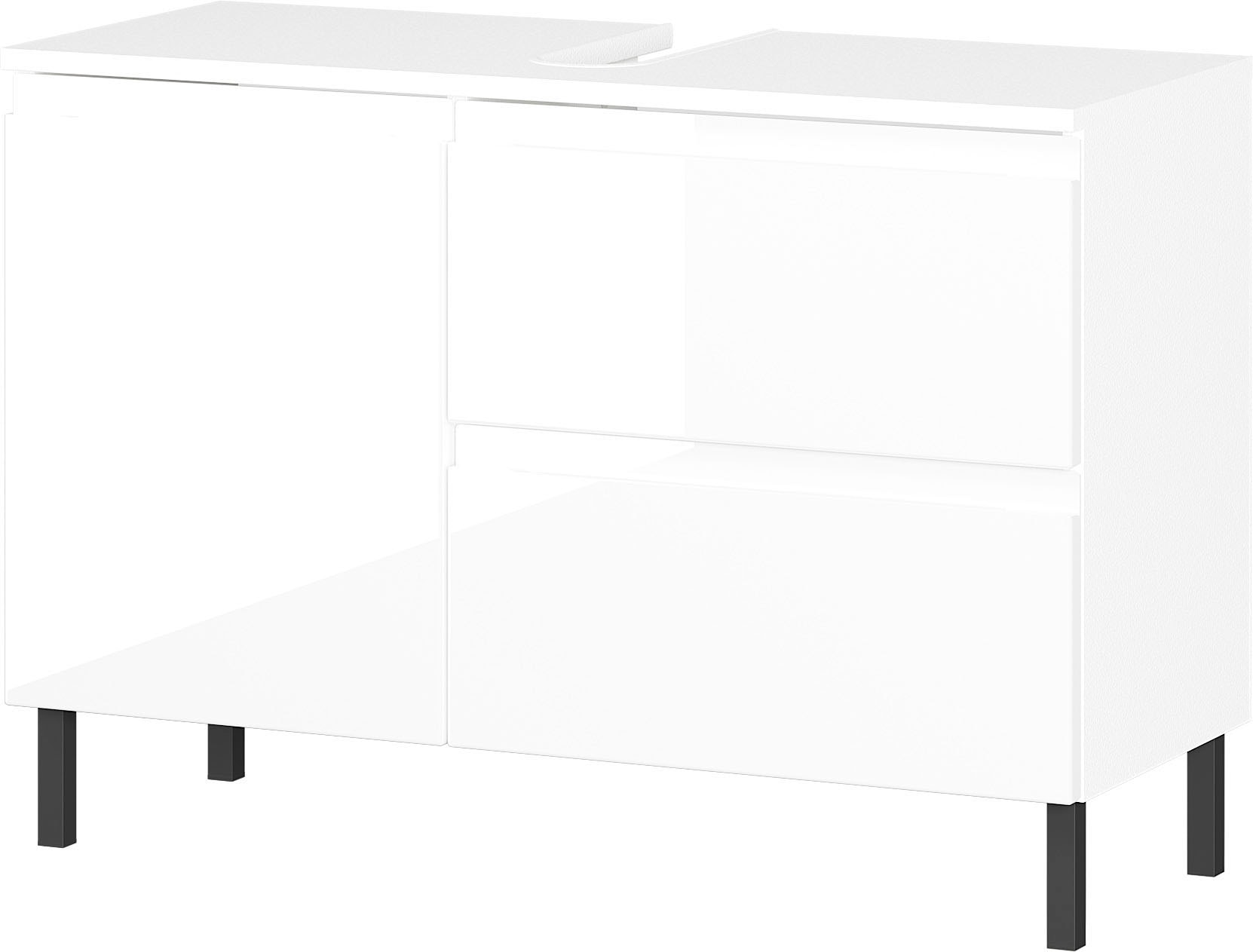 GERMANIA Badmöbel-Set »Scantic«, (5 St.), bestehend aus Kommode, Schrank, Hochschrank, Waschbeckenunterschrank