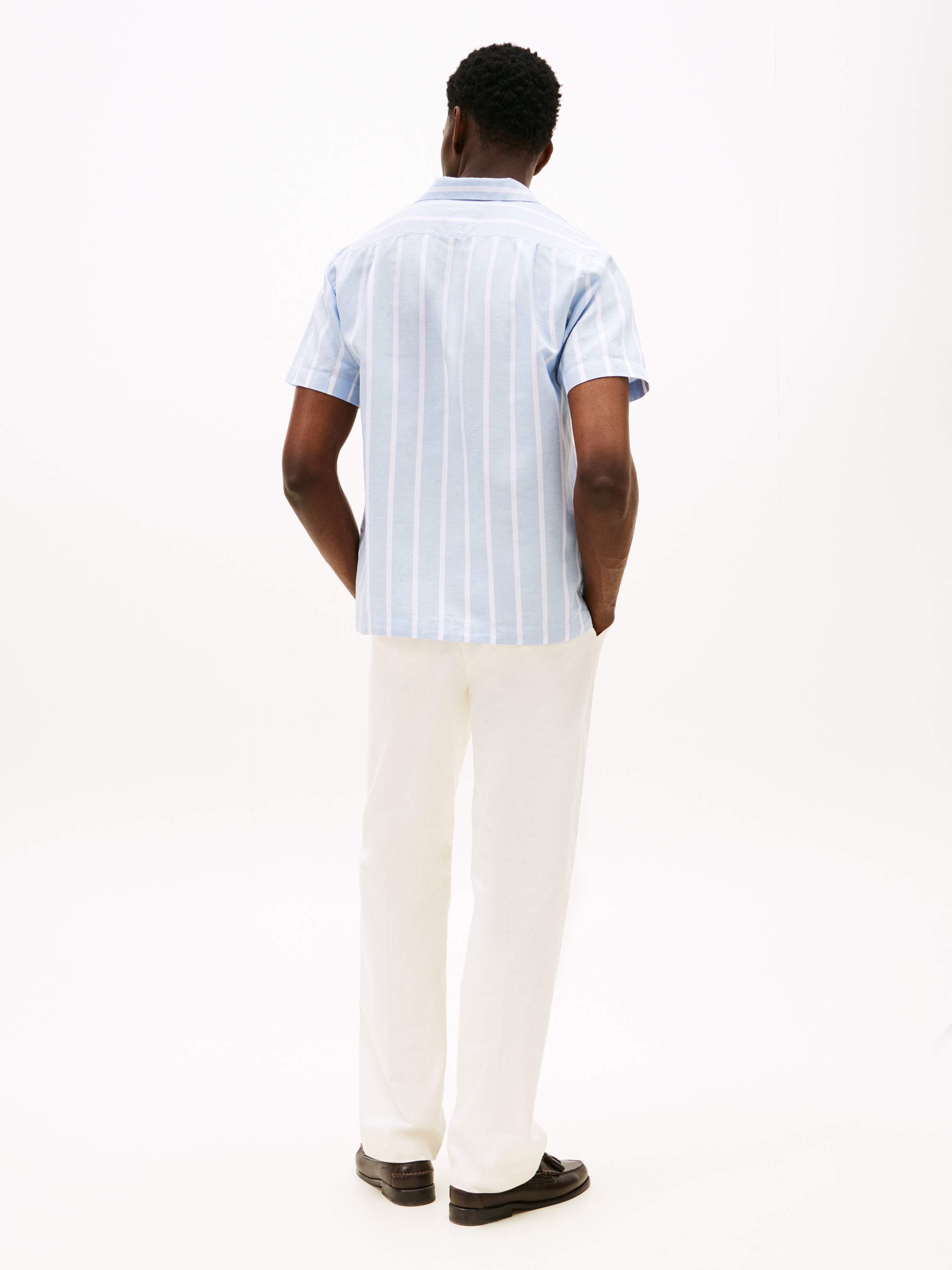 Tommy Hilfiger Kurzarmhemd »LINEN BLEND STRIPED SS RF SHIRT«