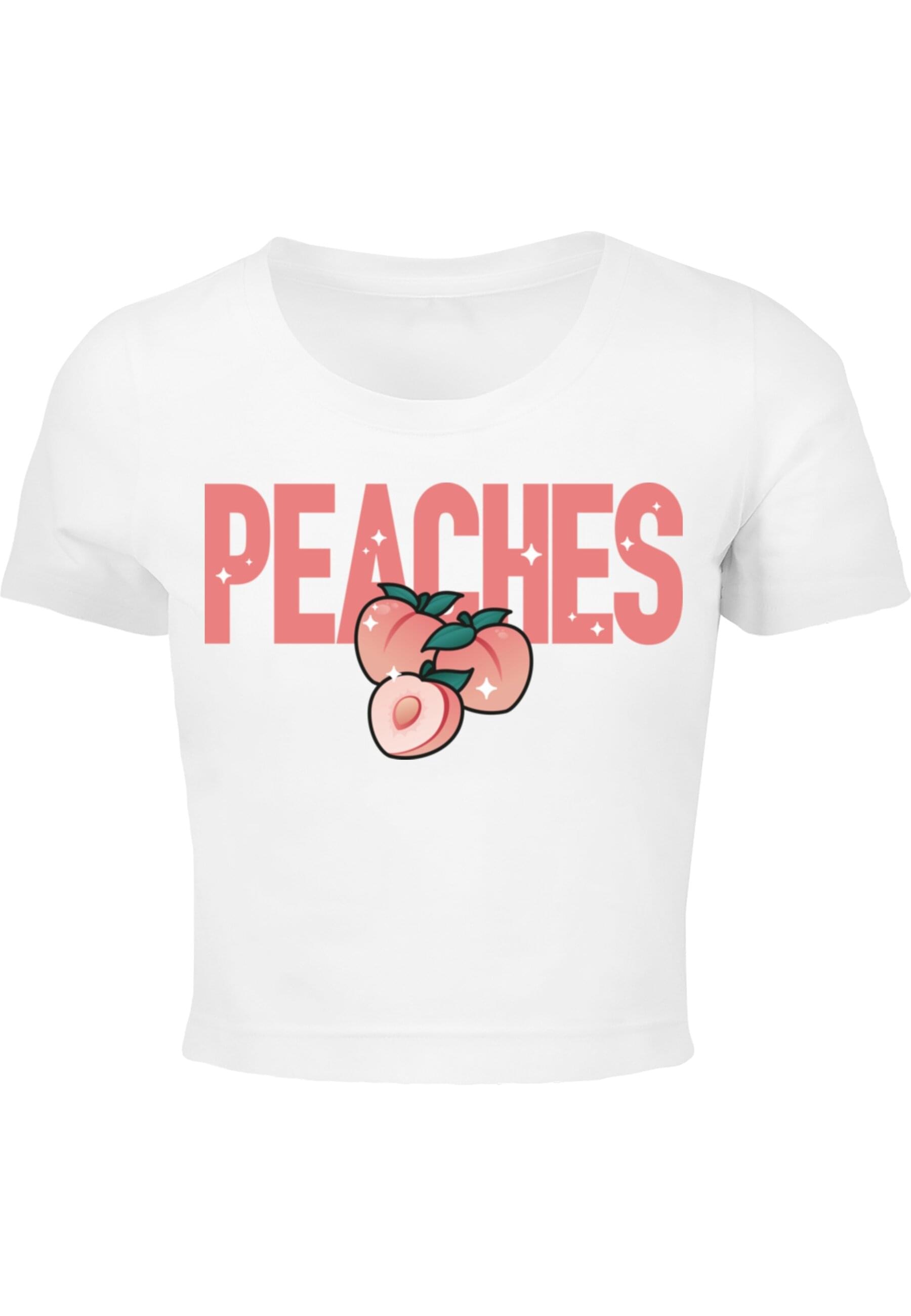 Miss Tee Kurzarmshirt "Miss Tee Damen Peaches Cropped Tee" 1 Stk. tlg. günstig online kaufen