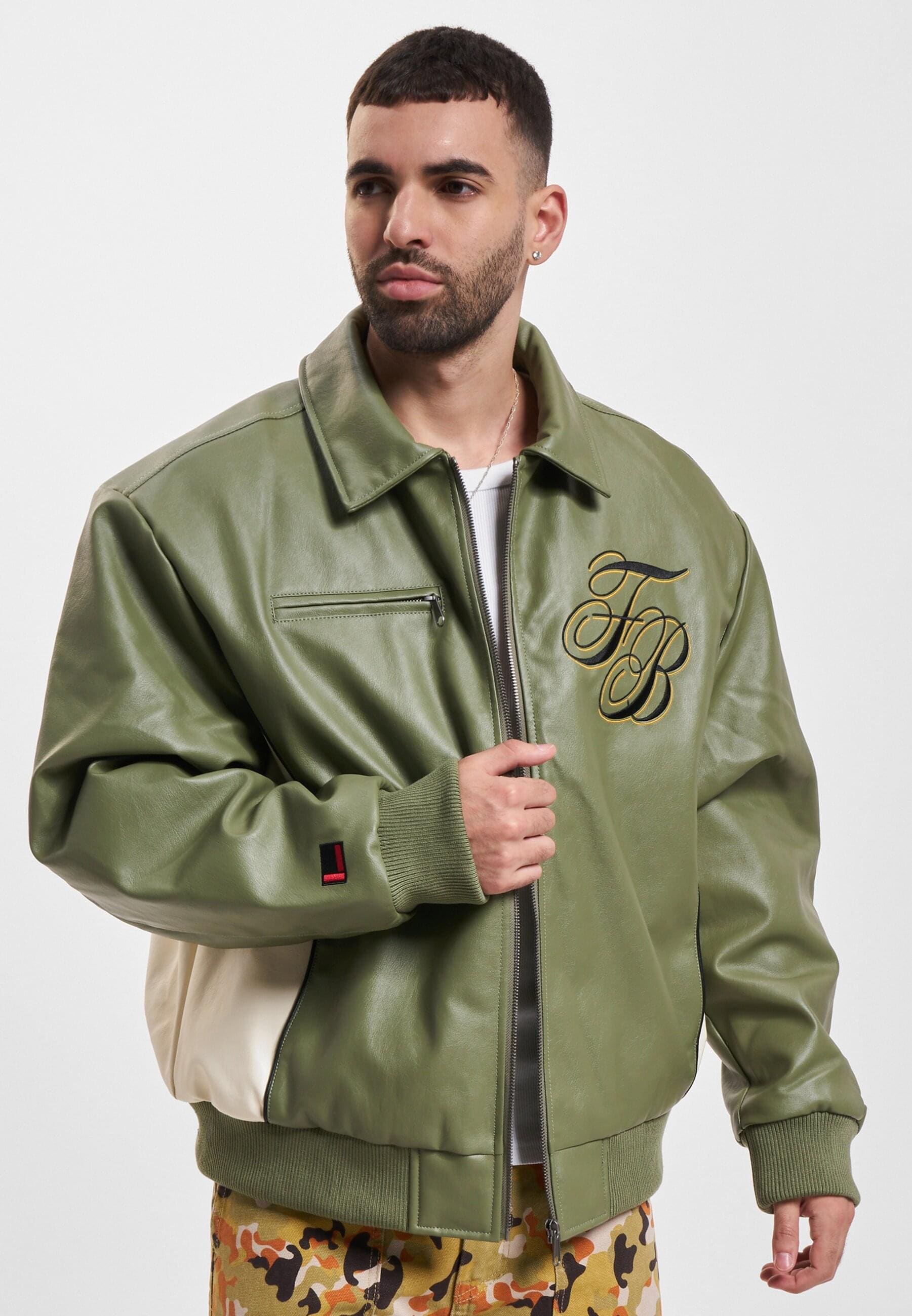 Fubu Collegejacke »Fubu Herren FM234-008-2 FUBU FB Initials Leather Coach Jacket«, (1 St.), ohne Kapuze