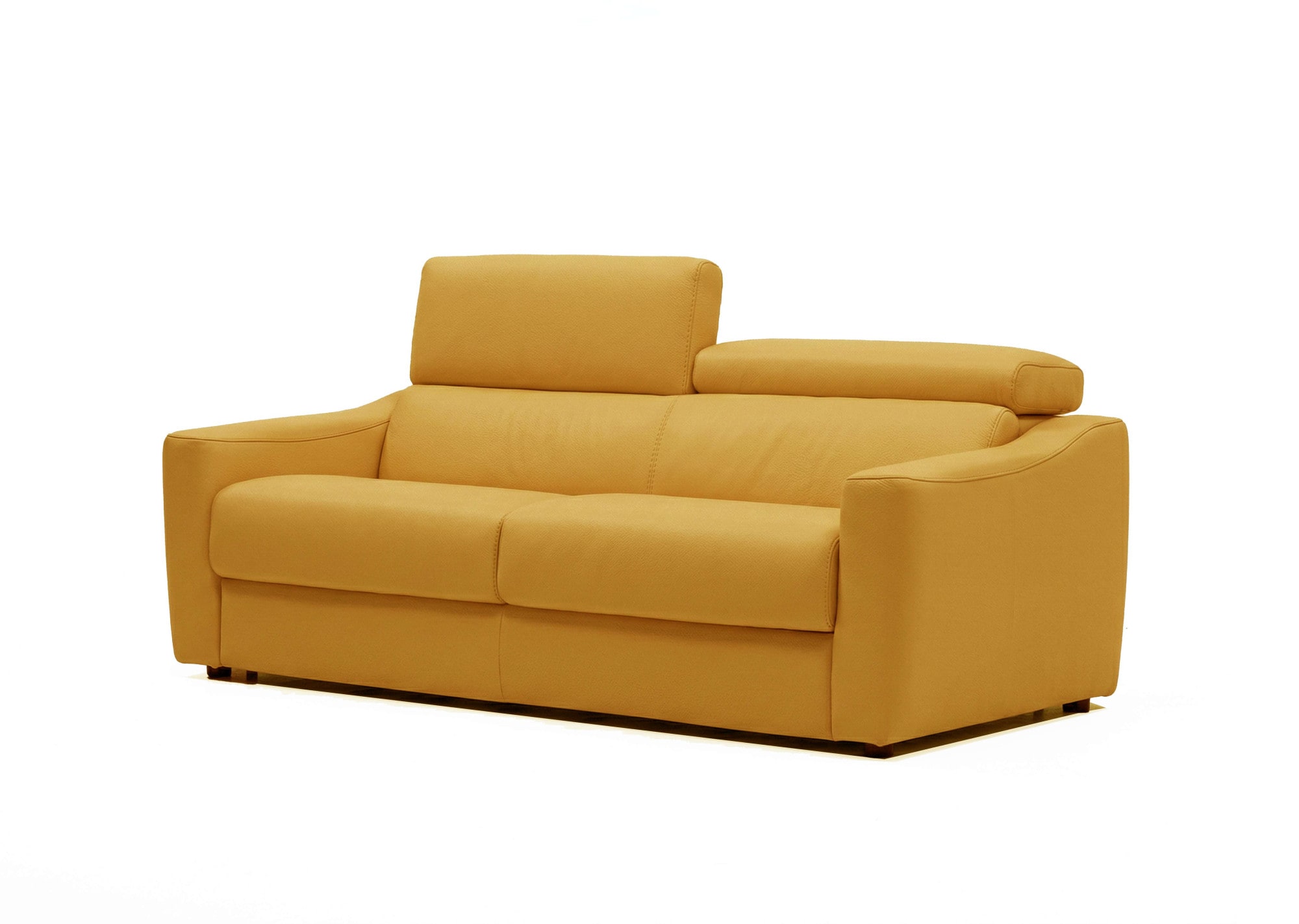 Egoitaliano Schlafsofa "STRIKE, Made in Italy-Designsofa mit Dauerschlaffunktion,Breite 195 cm" Schlafsofa aus Echtleder Bull mit verstellbaren Kopfstützen