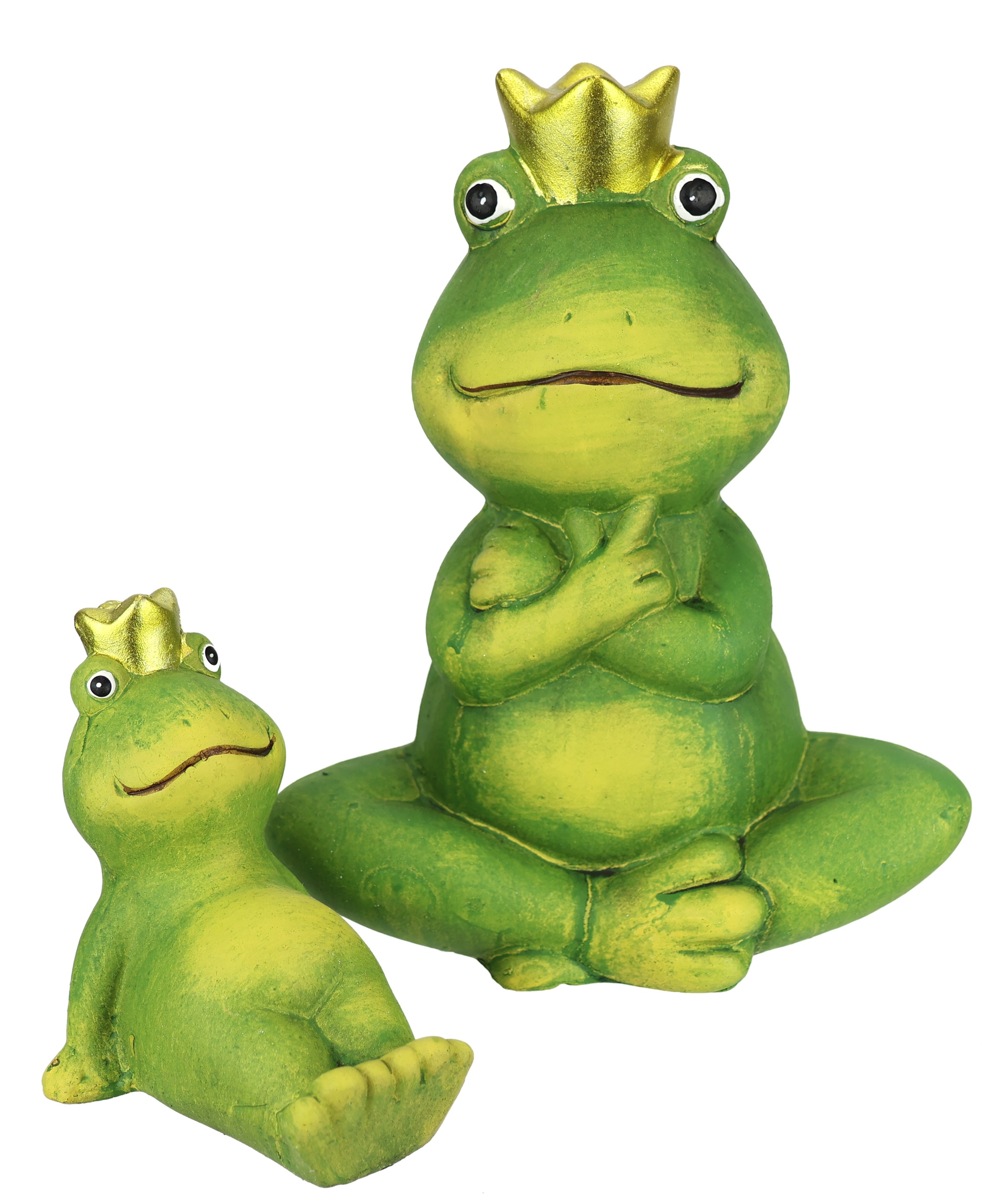 I.GE.A. Dekofigur "Deko Garten Figur Froschkönig", 2er Set Frosch mit Krone günstig online kaufen