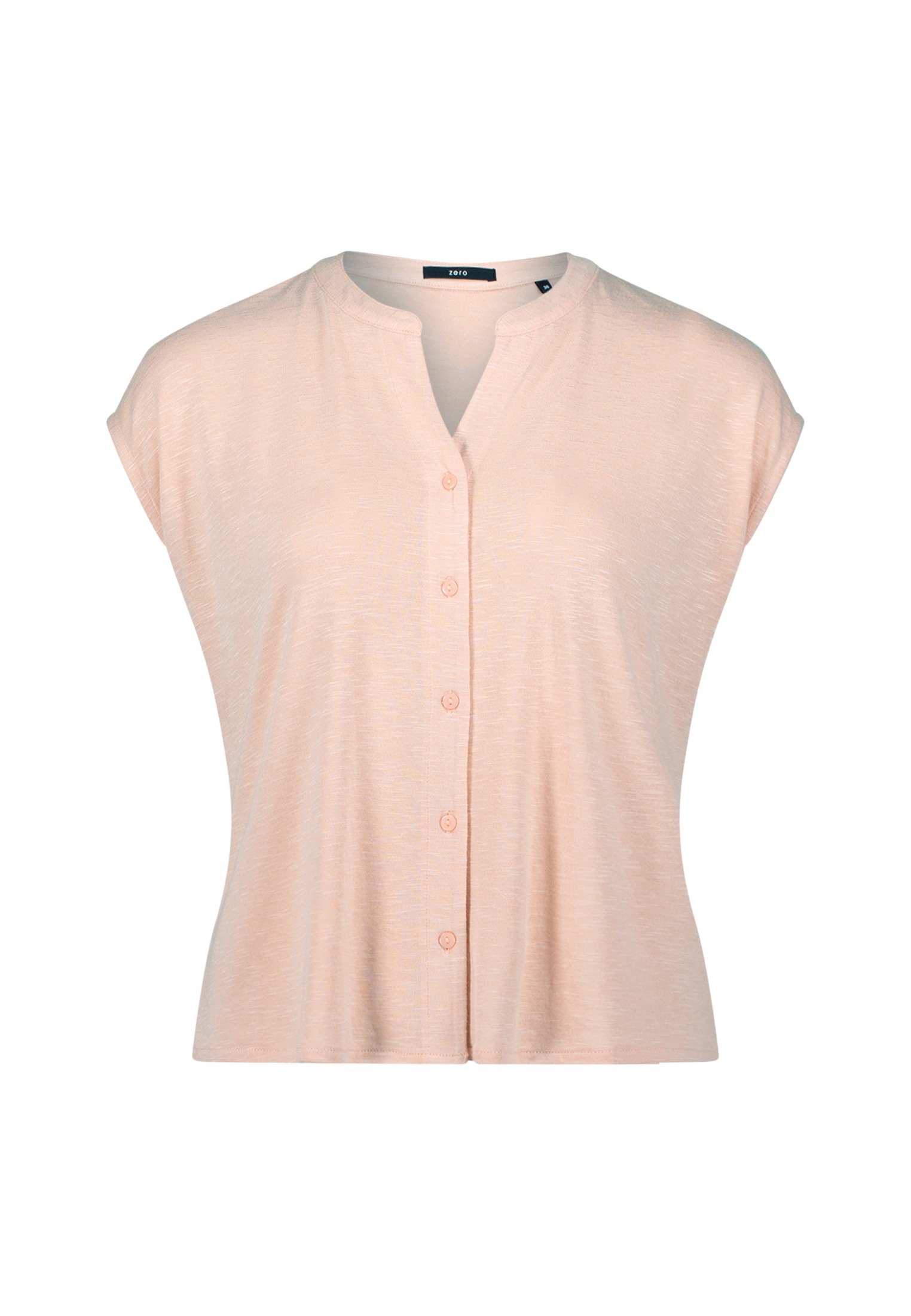 Zero T-Shirt »zero Shirt mit Knopfleiste«, (1 tlg.), Knopfleiste