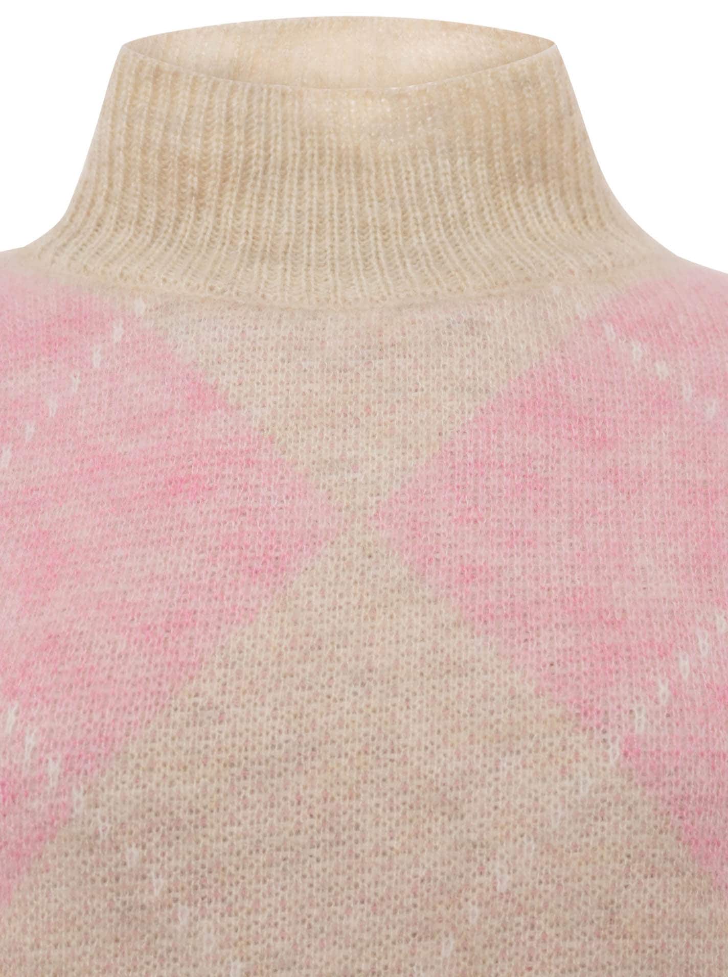 Zwillingsherz Rollkragenpullover »"Argyle"« großes Rautenmuster, hoher Kragen, Strick, One Size