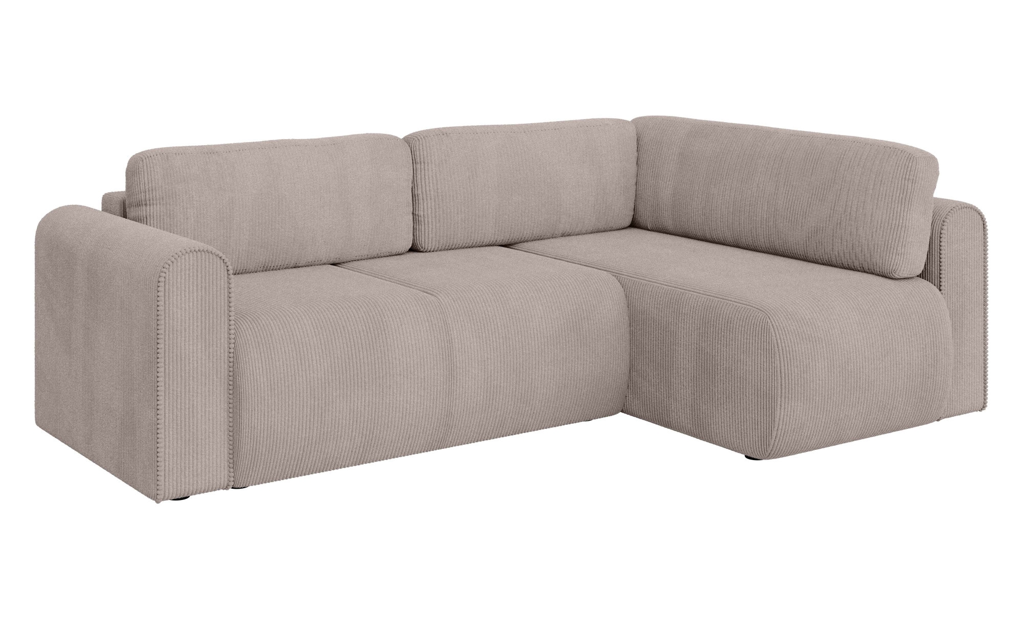 INOSIGN Ecksofa »Zacharia wahlweise Schlafsofa mit Bettkasten, B/T/H 250/166/86 cm«, L-Form mit Wellenunterfederung, Ottomane rechts oder links bestellbar