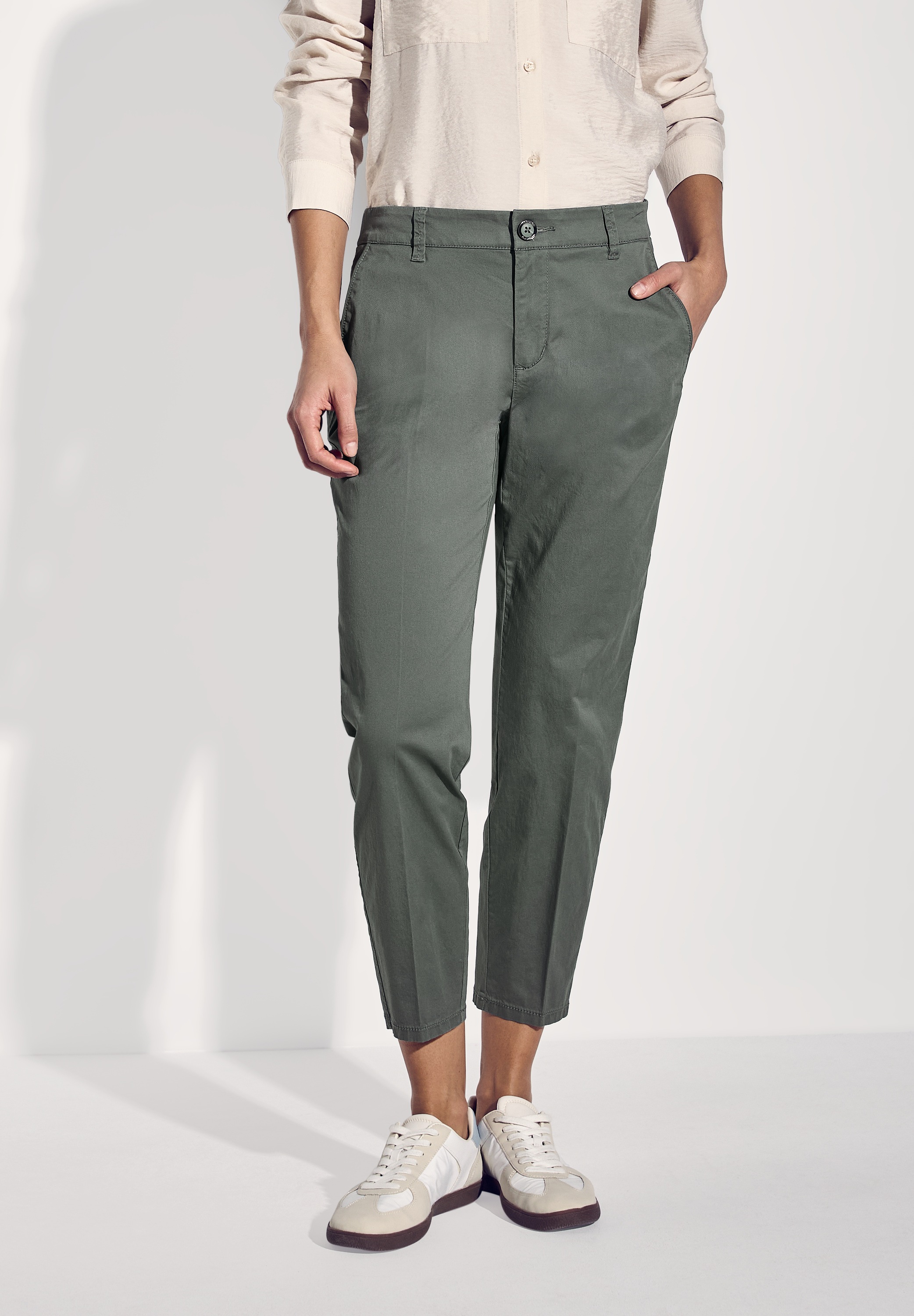 STREET ONE Chinohose, Middle Waist günstig online kaufen