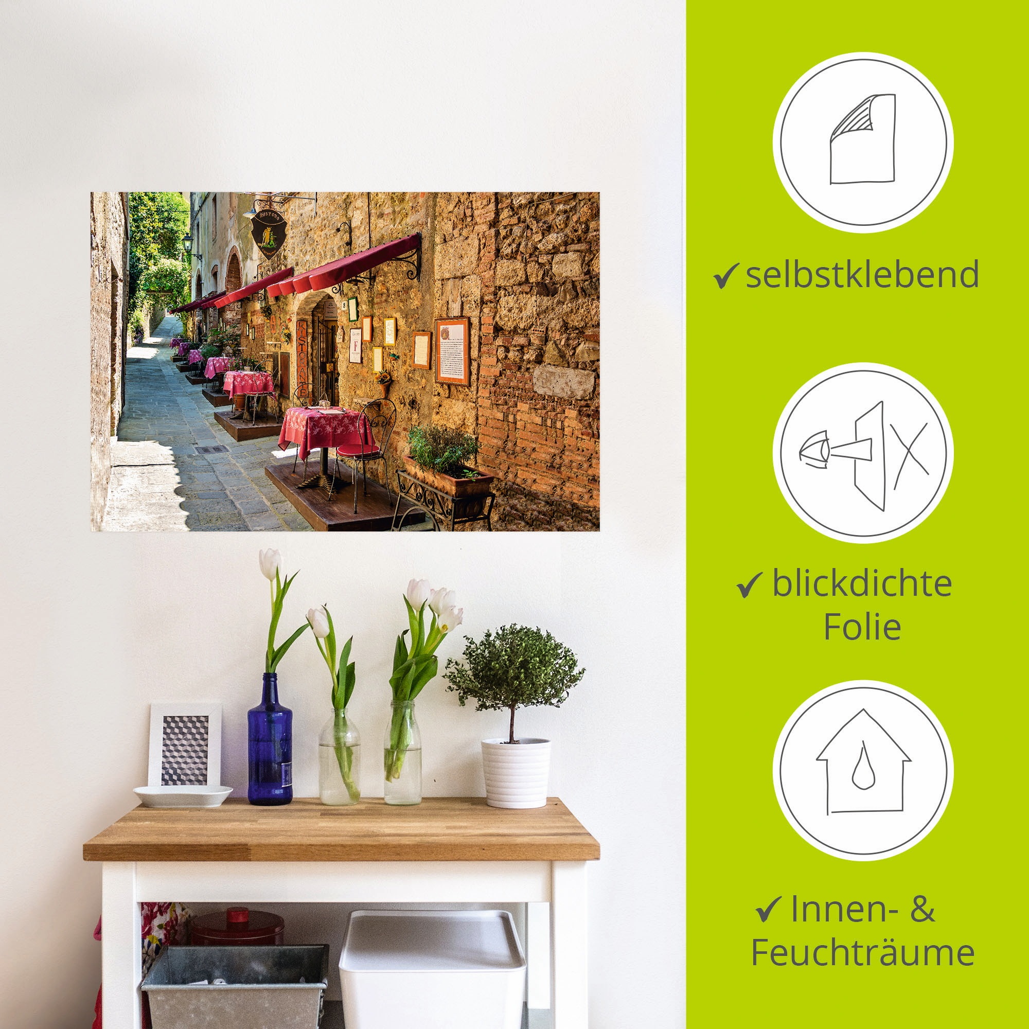 Artland Wandbild »Toskana II«, Europa, (1 St.), als Alubild, Outdoorbild, Leinwandbild, Poster, Wandaufkleber
