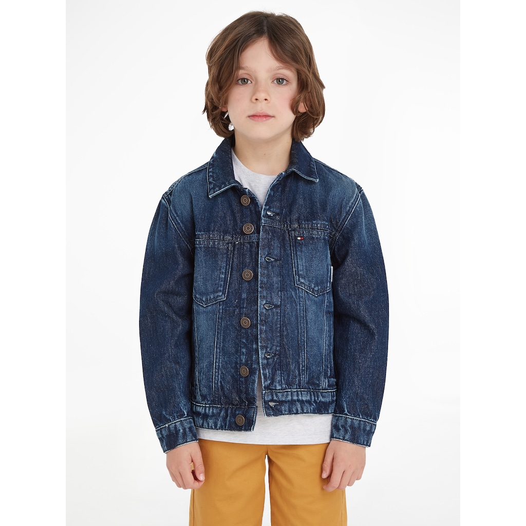 Tommy Hilfiger Jeansjacke »OVERSIZED TRUCKER DARK WASH«, im typischen Trucker Stil