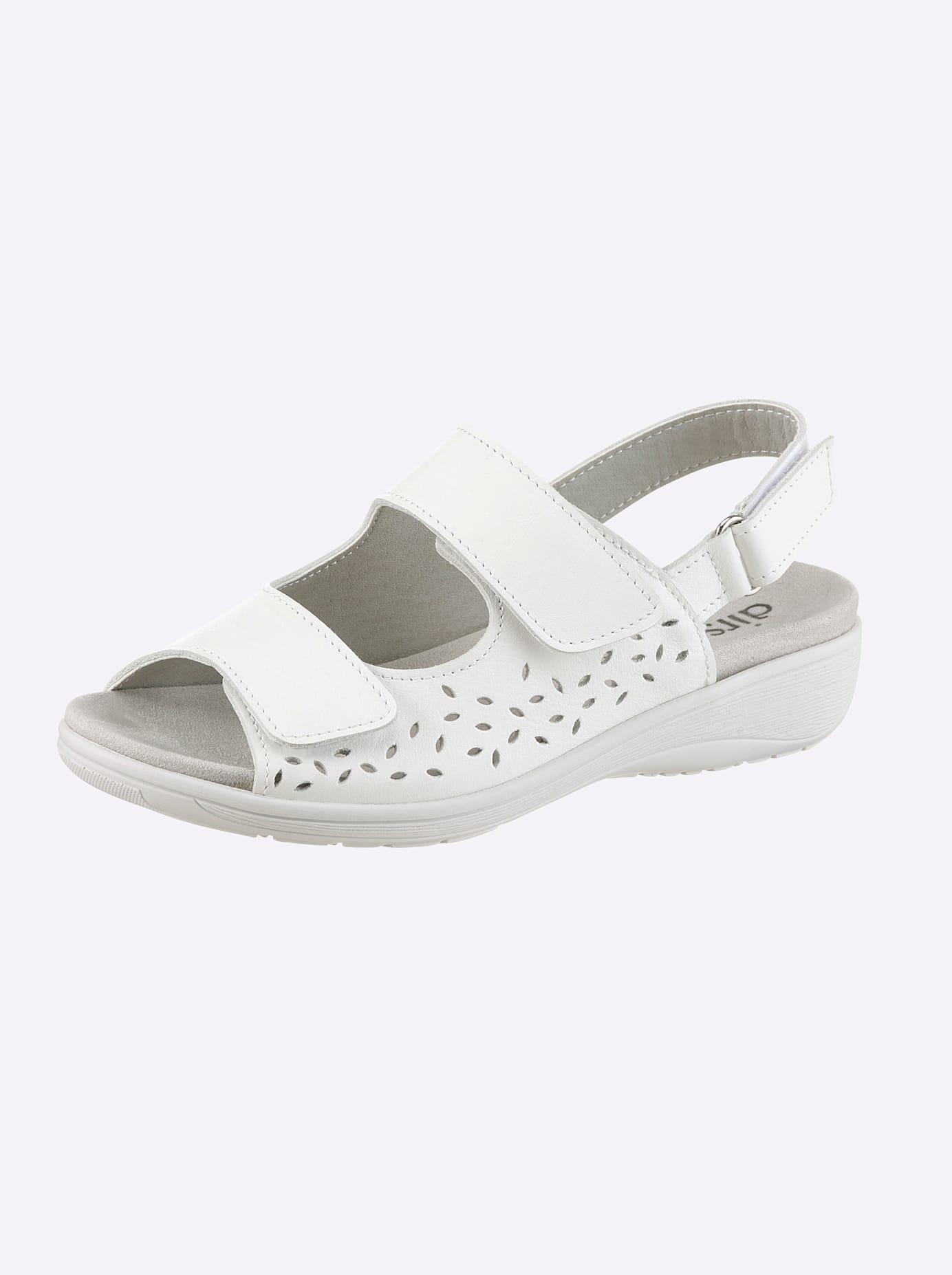 CLASSIC Damen Sandale, Gr. 38weiß, Glattleder, Schuhe