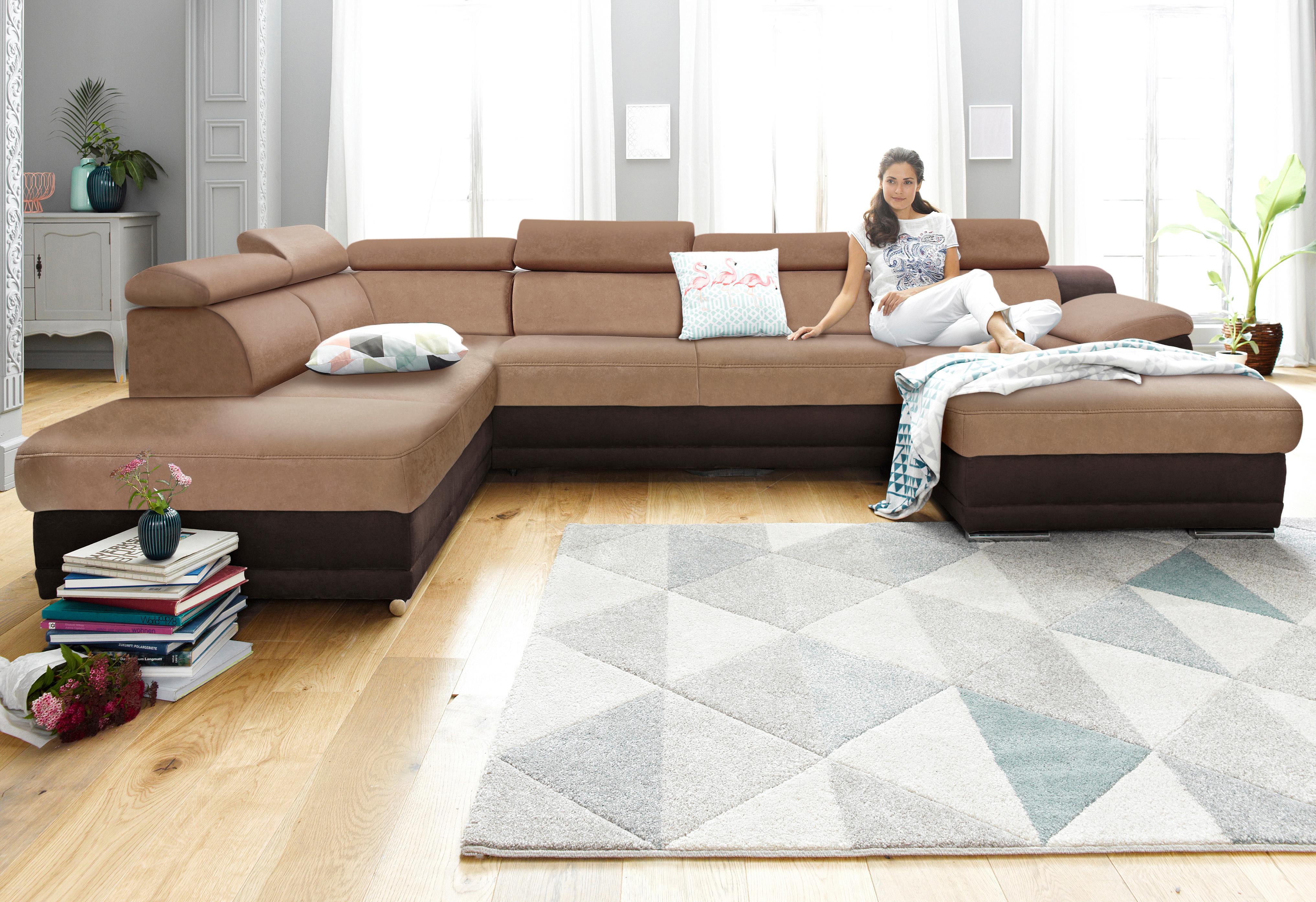 sit&more Wohnlandschaft "Xenia U-Form" wahlweise mit Schlaffunktion