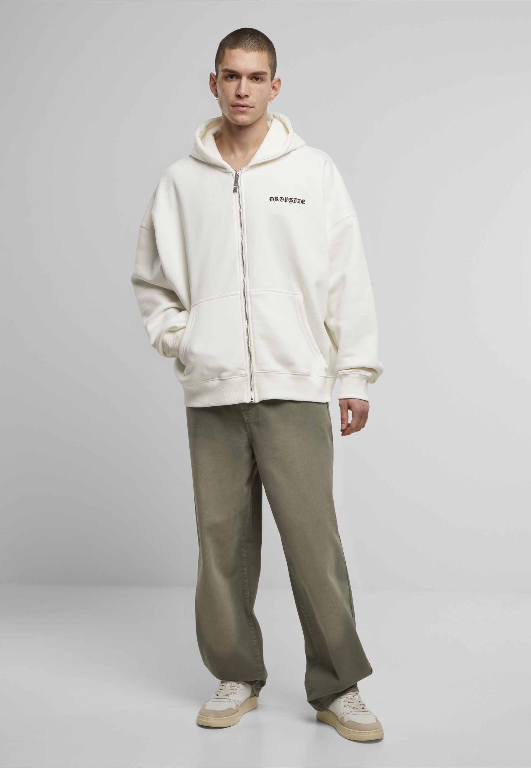 Dropsize Kapuzenpullover »Dropsize SUPER HEAVY OVERSIZE LOGO ZIP HOODIE« 1 tlg.