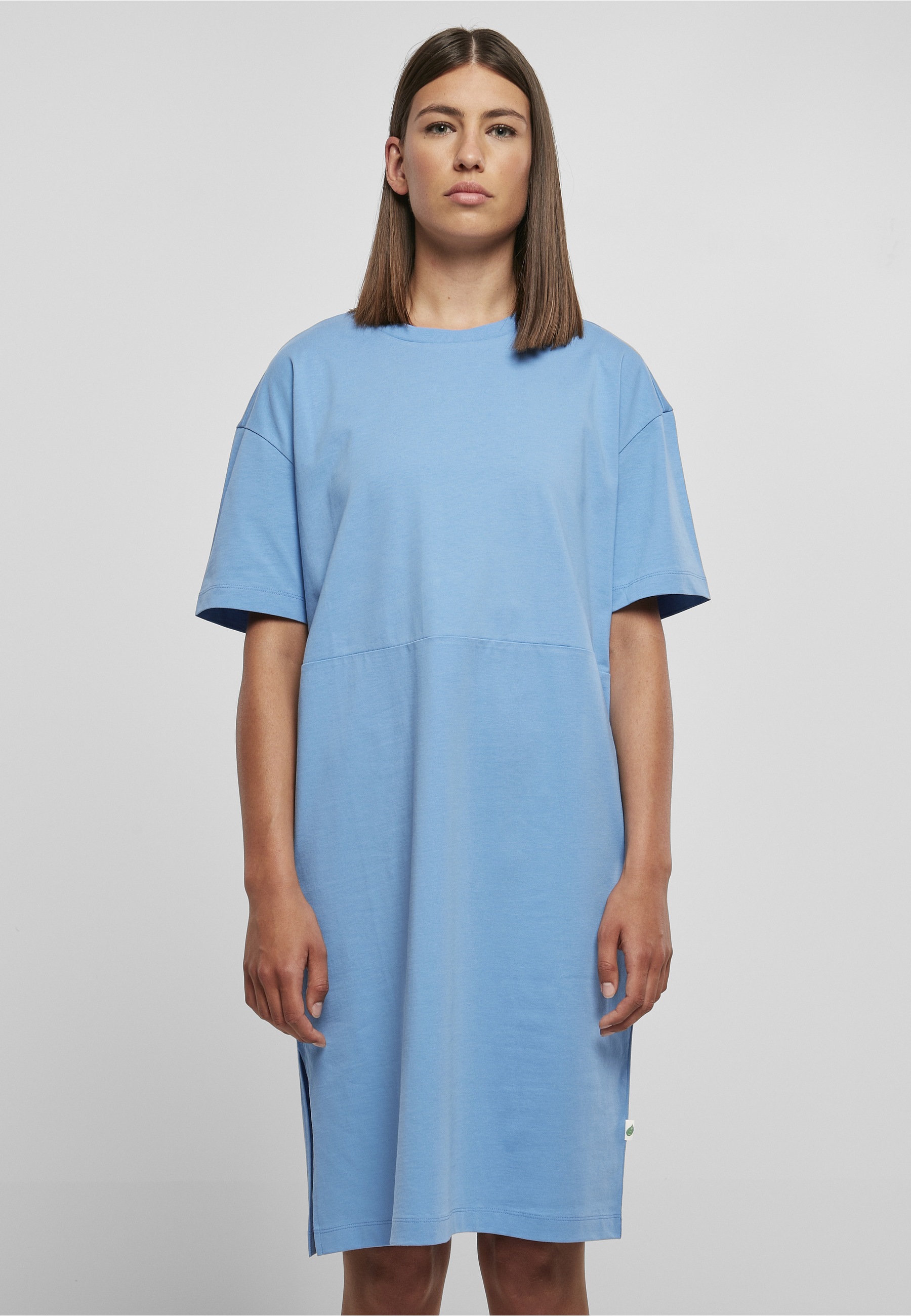 URBAN CLASSICS A-Linien-Kleid »Urban Classics Damen Ladies Organic Oversized Slit Tee Dress« 1 Stk. tlg.