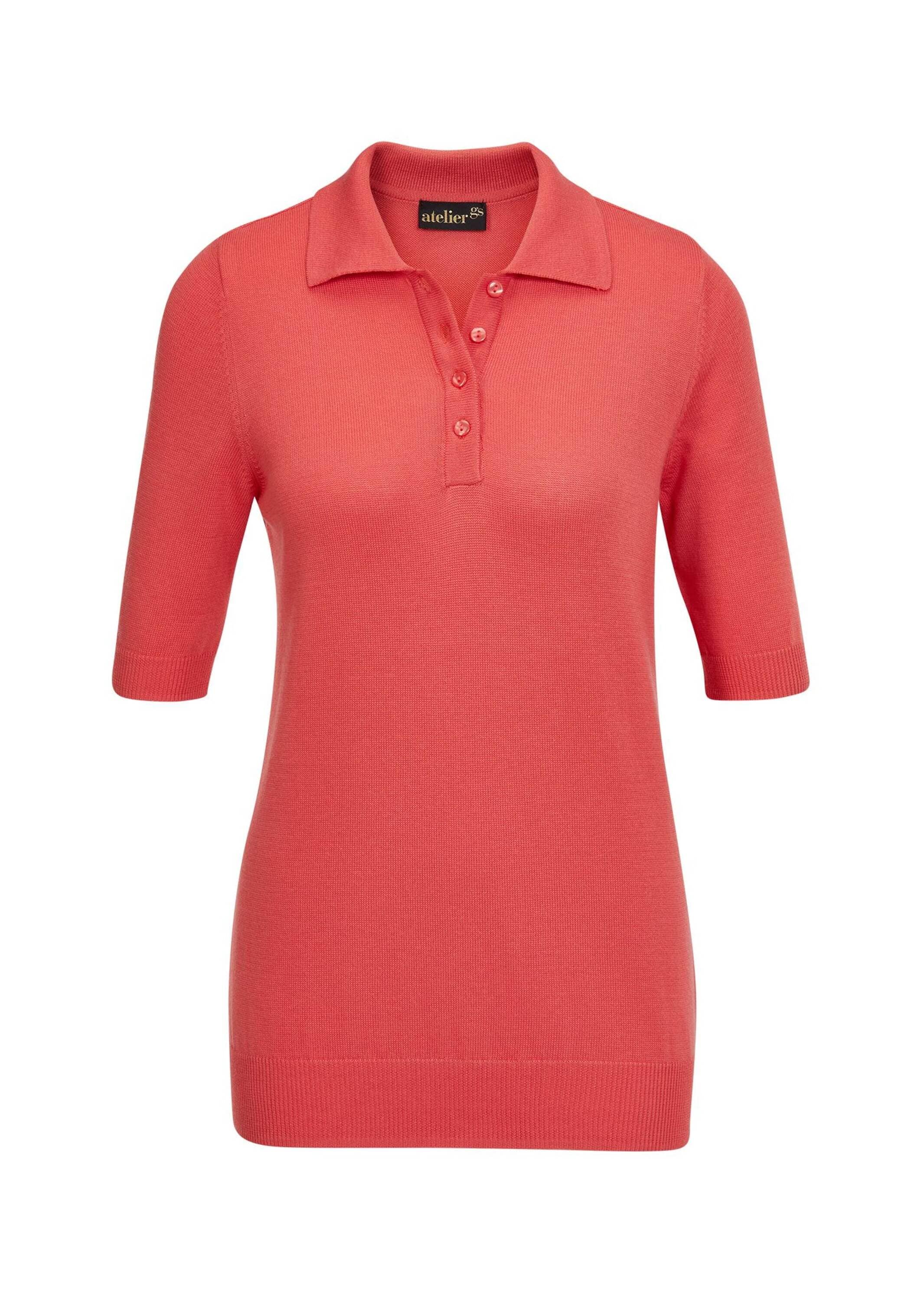 GOLDNER Kurzarmpullover "Kurzgröße Kurzarm Strickpullover mit adrettem Krag günstig online kaufen