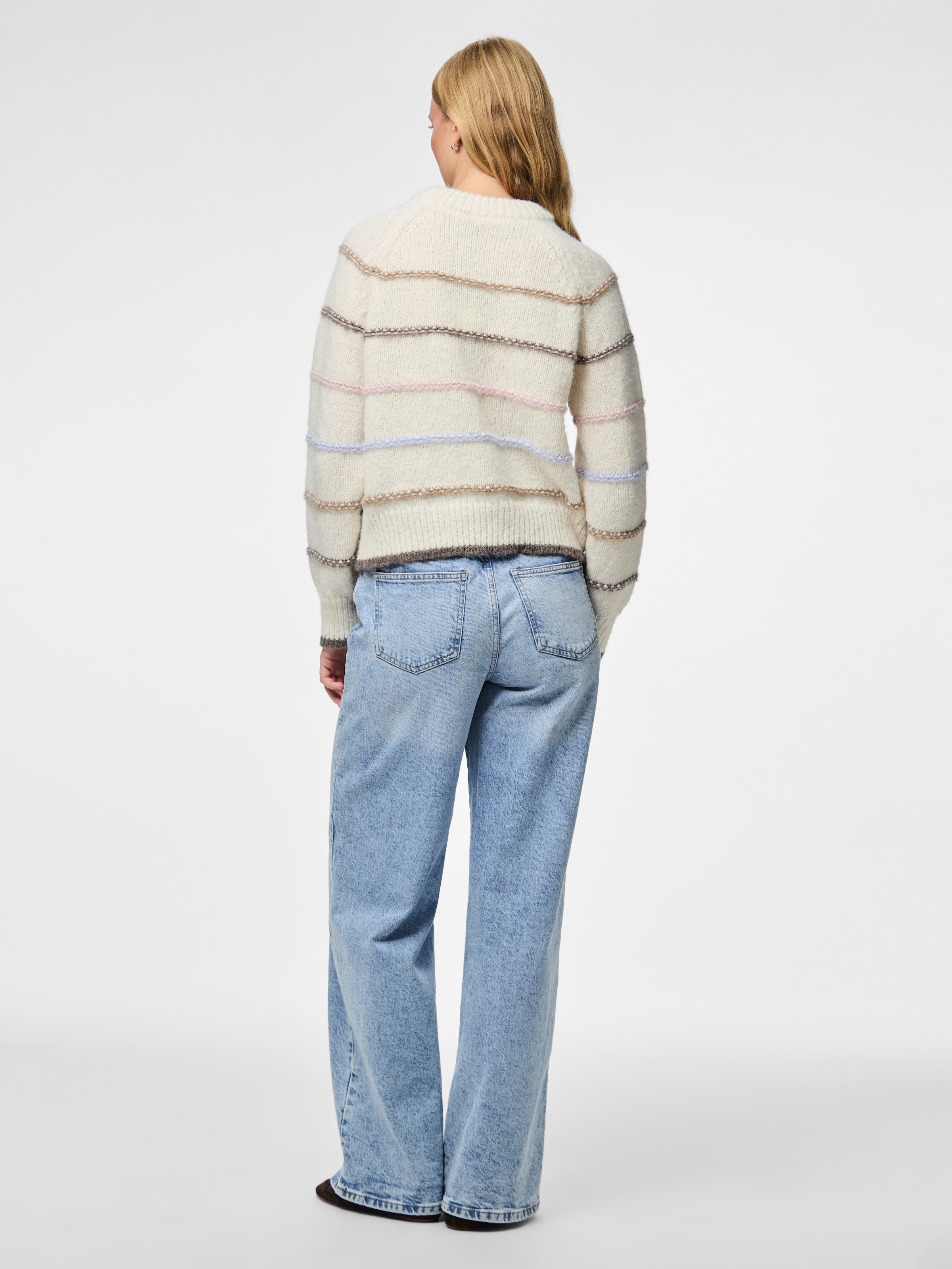 pieces Strickpullover »PCNELIA LS O-NECK KNIT NOOS BC«