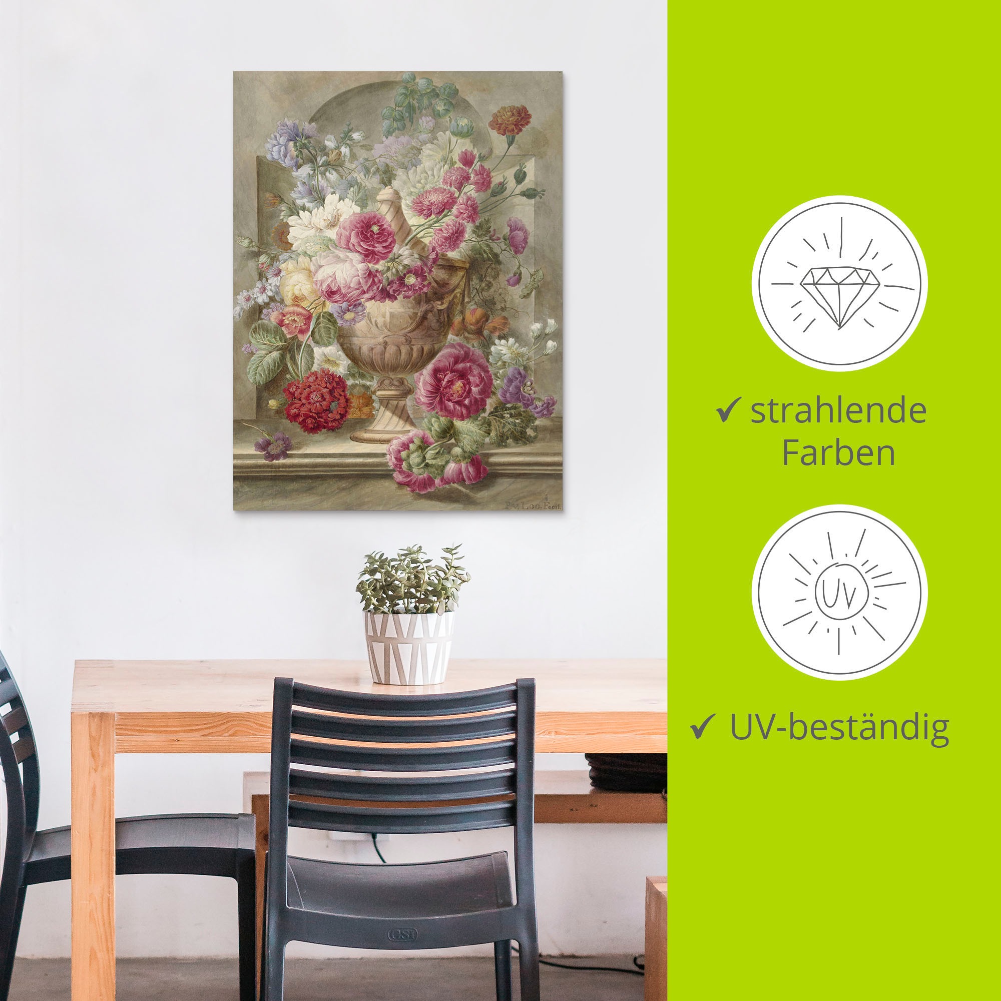 Artland Wandbild Poster | Leinwandbild, mit »Vase Arrangements, Blumen.«, versch. St.), in kaufen Größen BAUR Wandaufkleber Alubild, als (1 oder