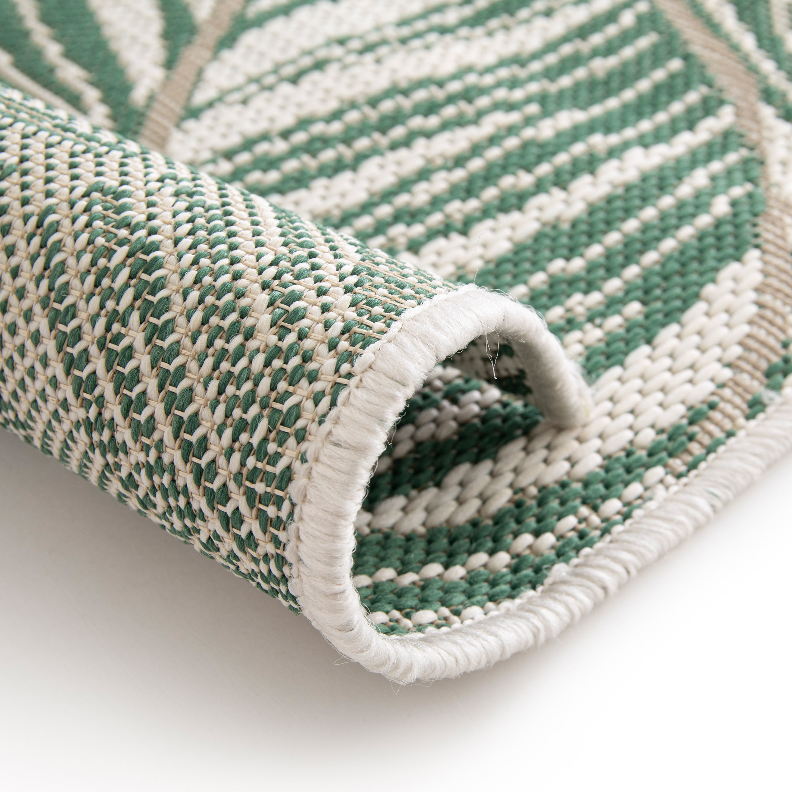 Thumbnail - Primaflor-Ideen in Textil Teppich "Outdoorteppich PARADISE - Leaves", rechteckig, 4 mm Höhe, Flachgewebe, Palmblätter, I...
