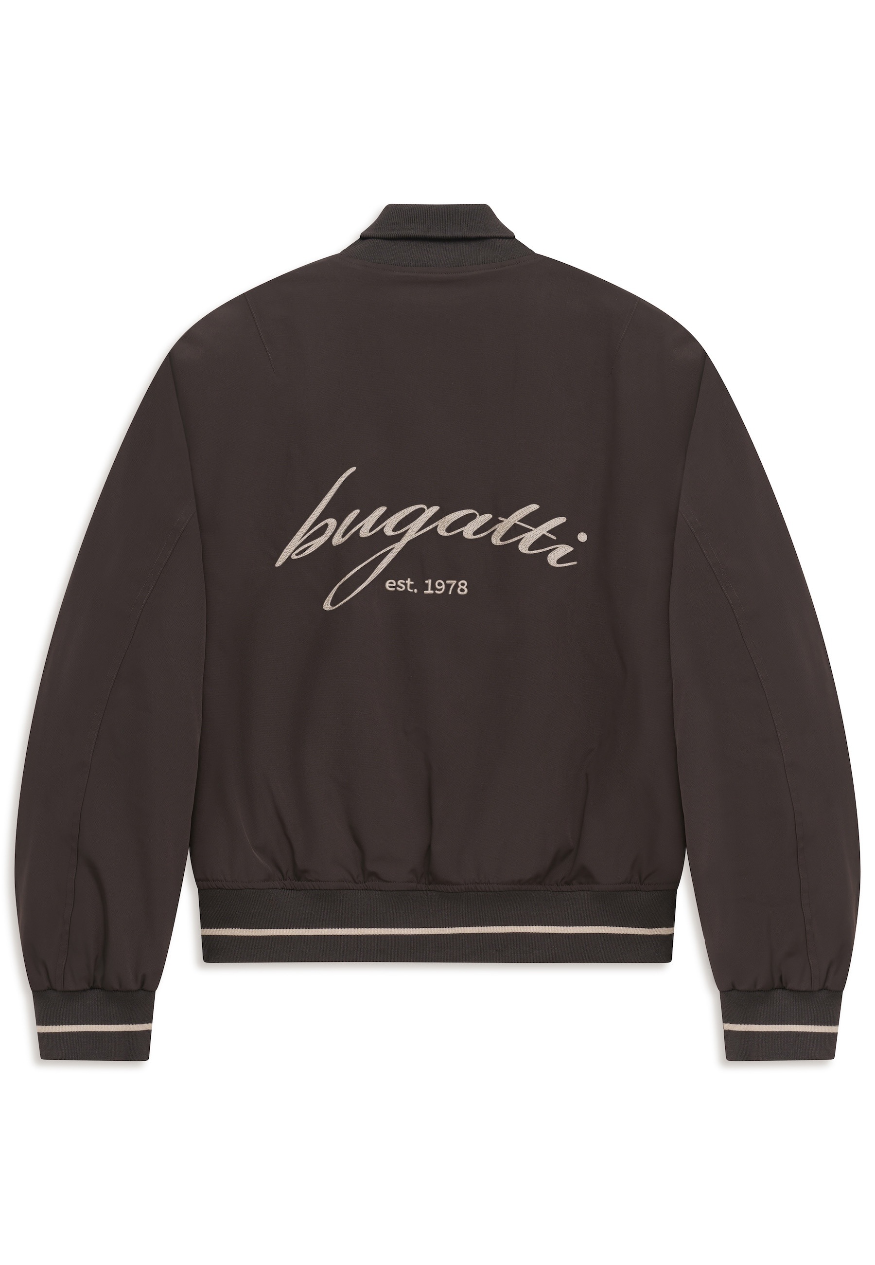 bugatti Blouson »Collegejacke« ohne Kapuze mit Logo-Print und Kontrastdetails