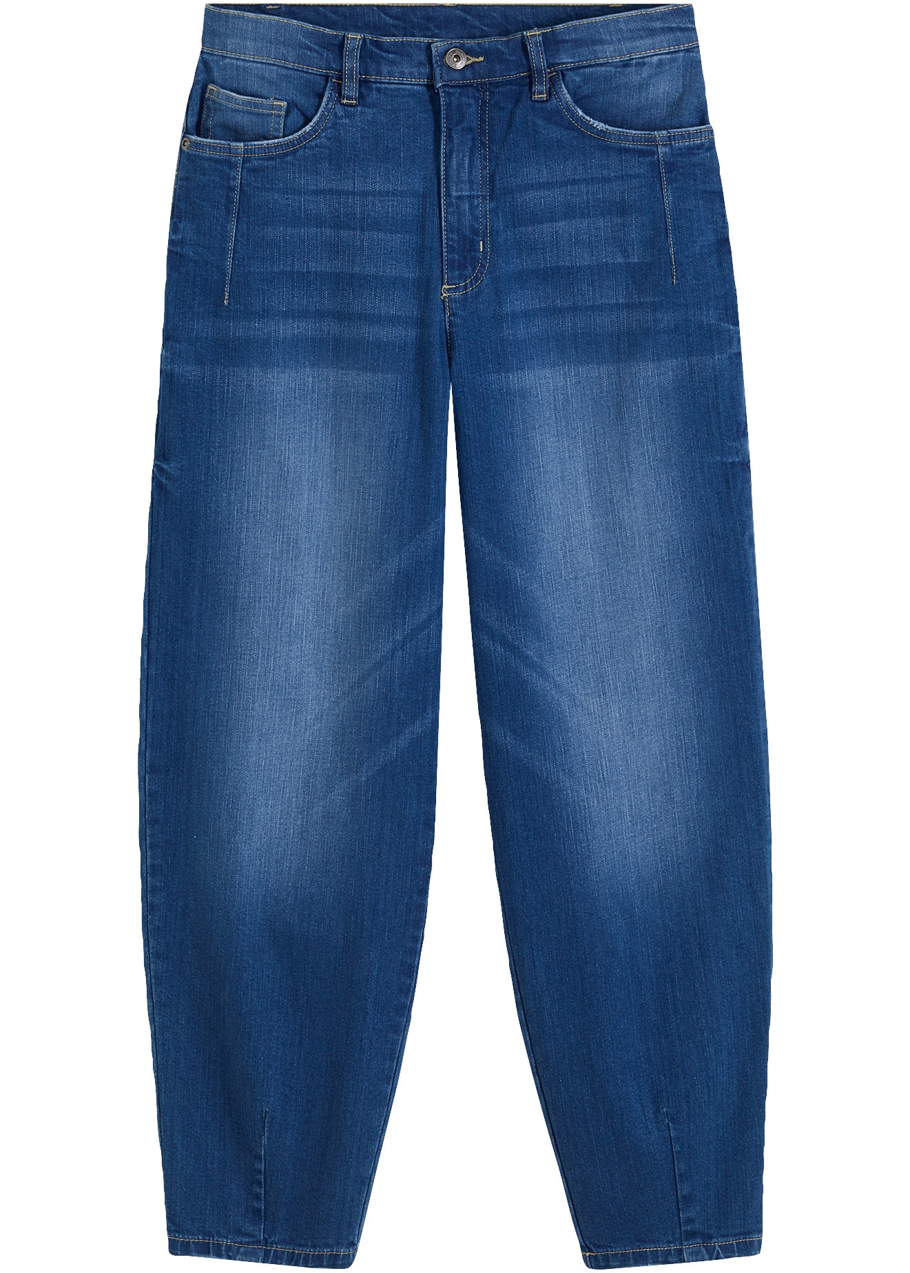 bonprix Loose-fit-Jeans Loose Fit, Barrel Jeans Schnitt, 5-Pocket-Style, mit Elasthan-Anteil