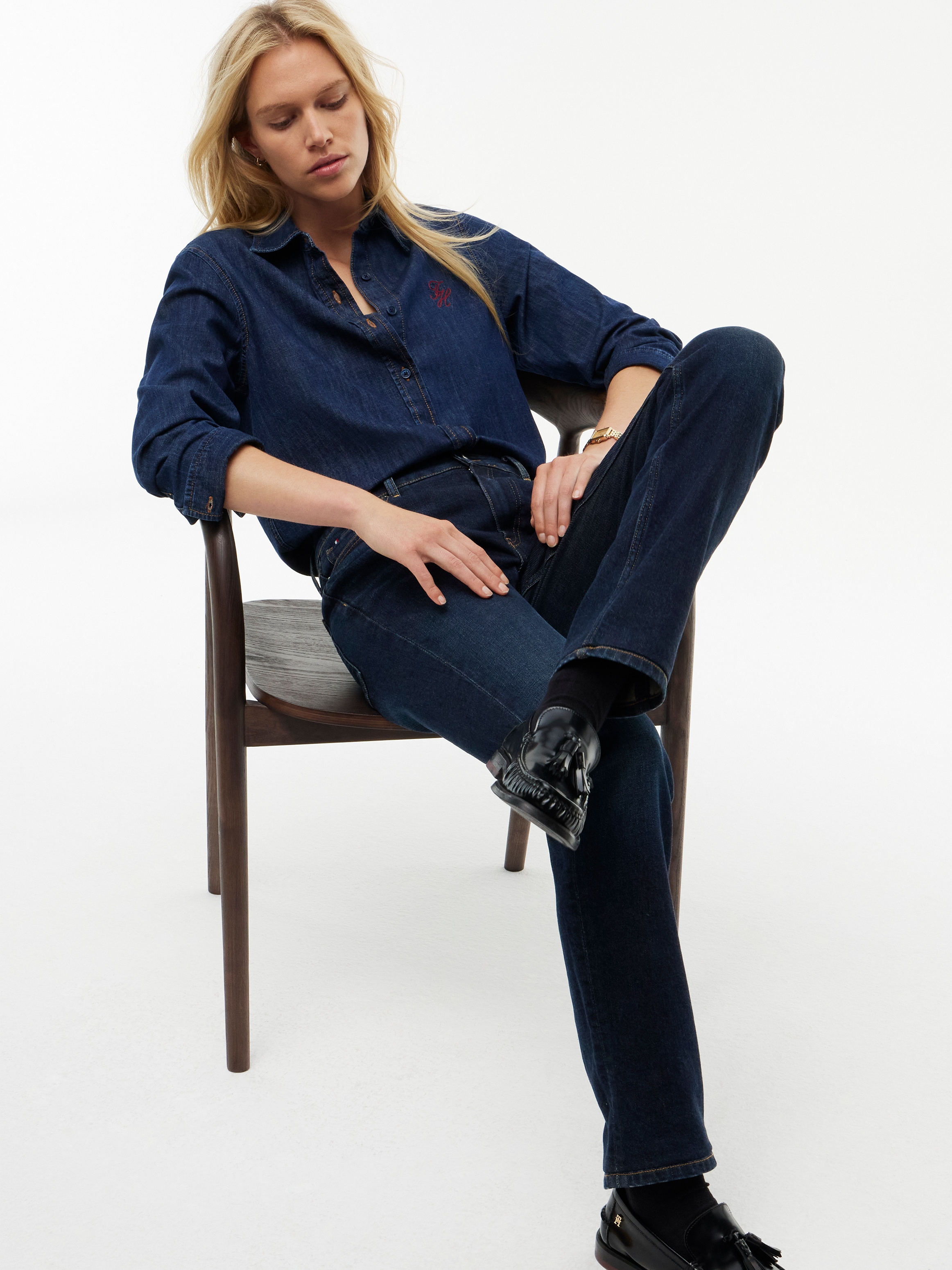 Tommy Hilfiger Slim-fit-Jeans »HARLOW MID RISE SLIM ESSENTIAL« Baumwollmischung, slim fit, mid waist