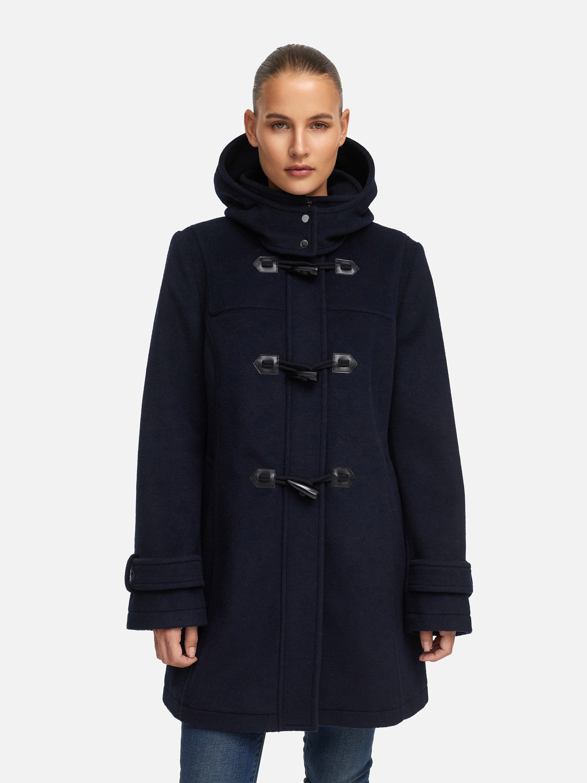 MANISA Dufflecoat mit abnehmbarer Kapuze und Knebelverschlüssen günstig online kaufen
