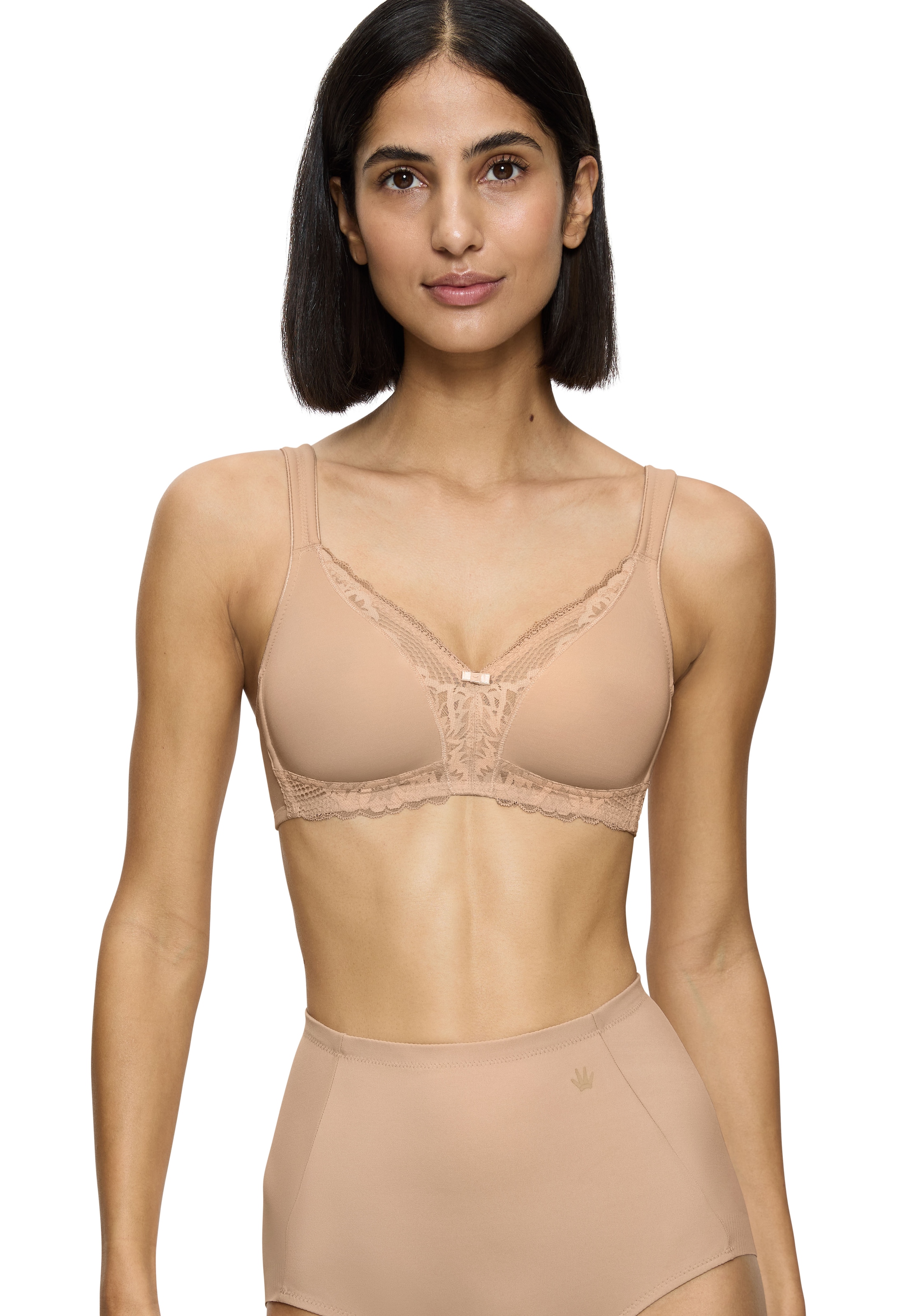 Triumph Bügelloser BH "Modern Lace+Cotton N", Spitzeneinsätze